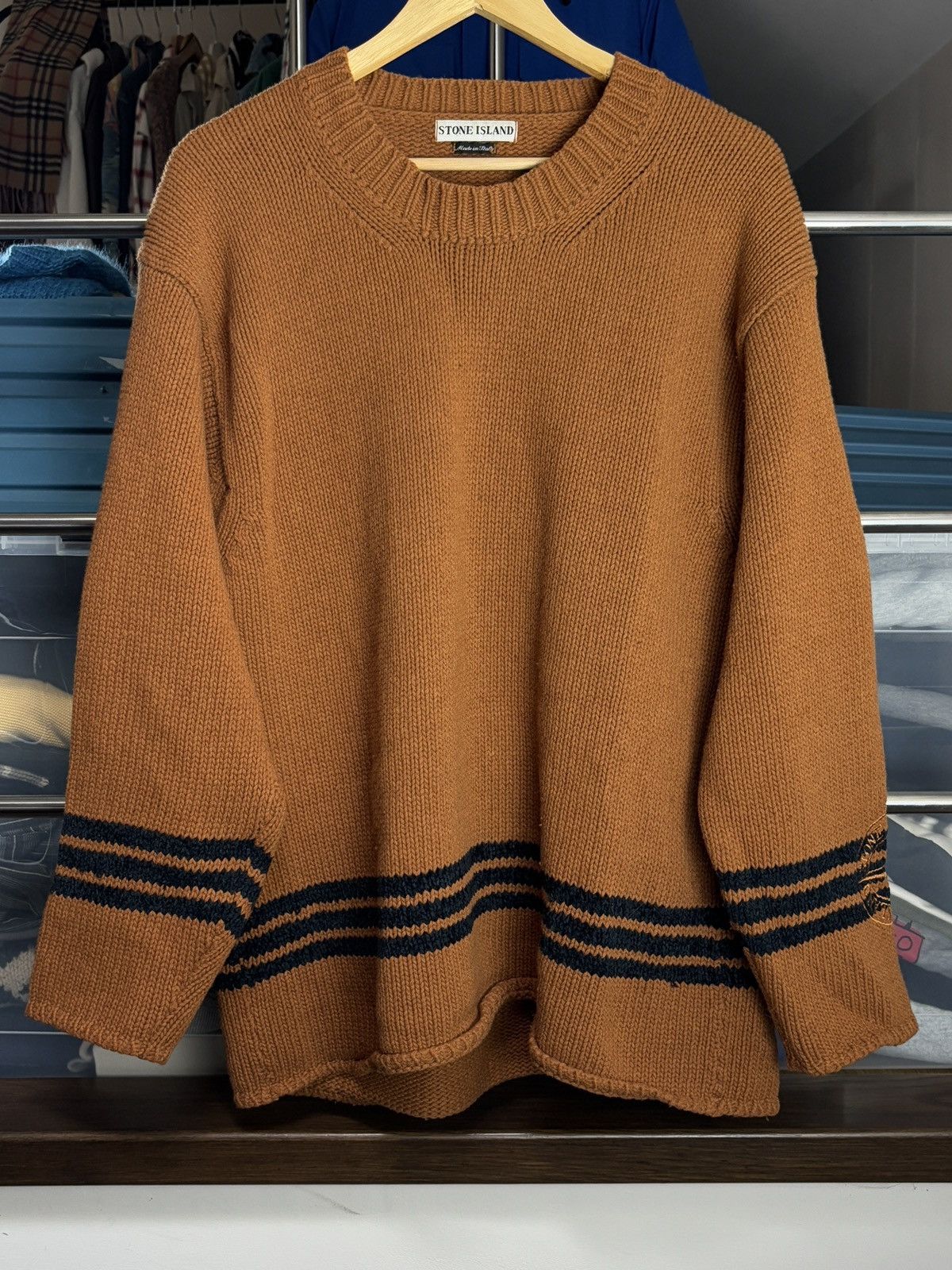 Stone Island 90s Stone Island Vintage Knitted Wool Sweater Size US M / EU 48-50 / 2 - 1 Thumbnail