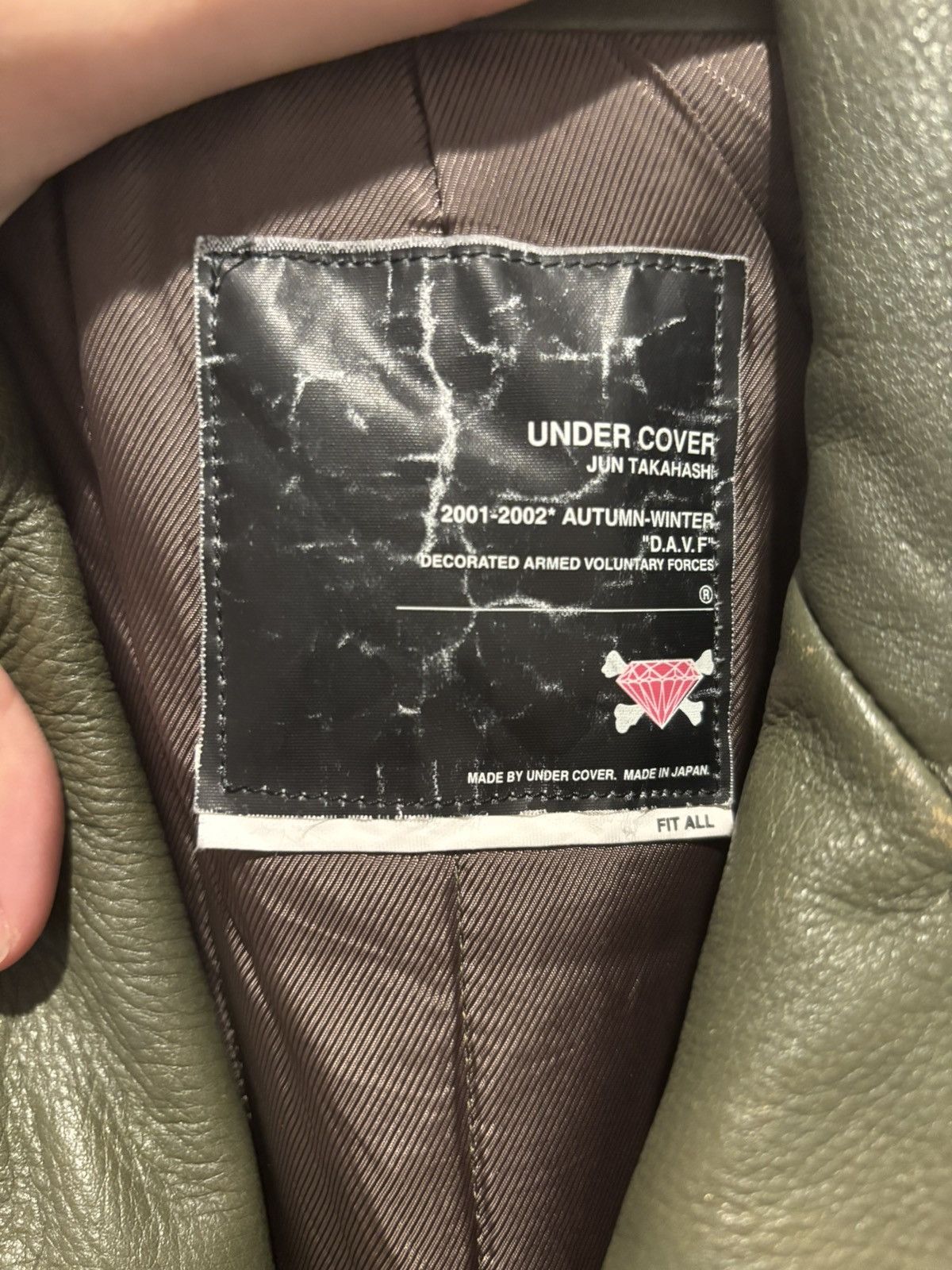 Jun Takahashi × Undercover UNDERCOVER AW01 DAVF MOTO JACKET Size US S / EU 44-46 / 1 - 4 Thumbnail