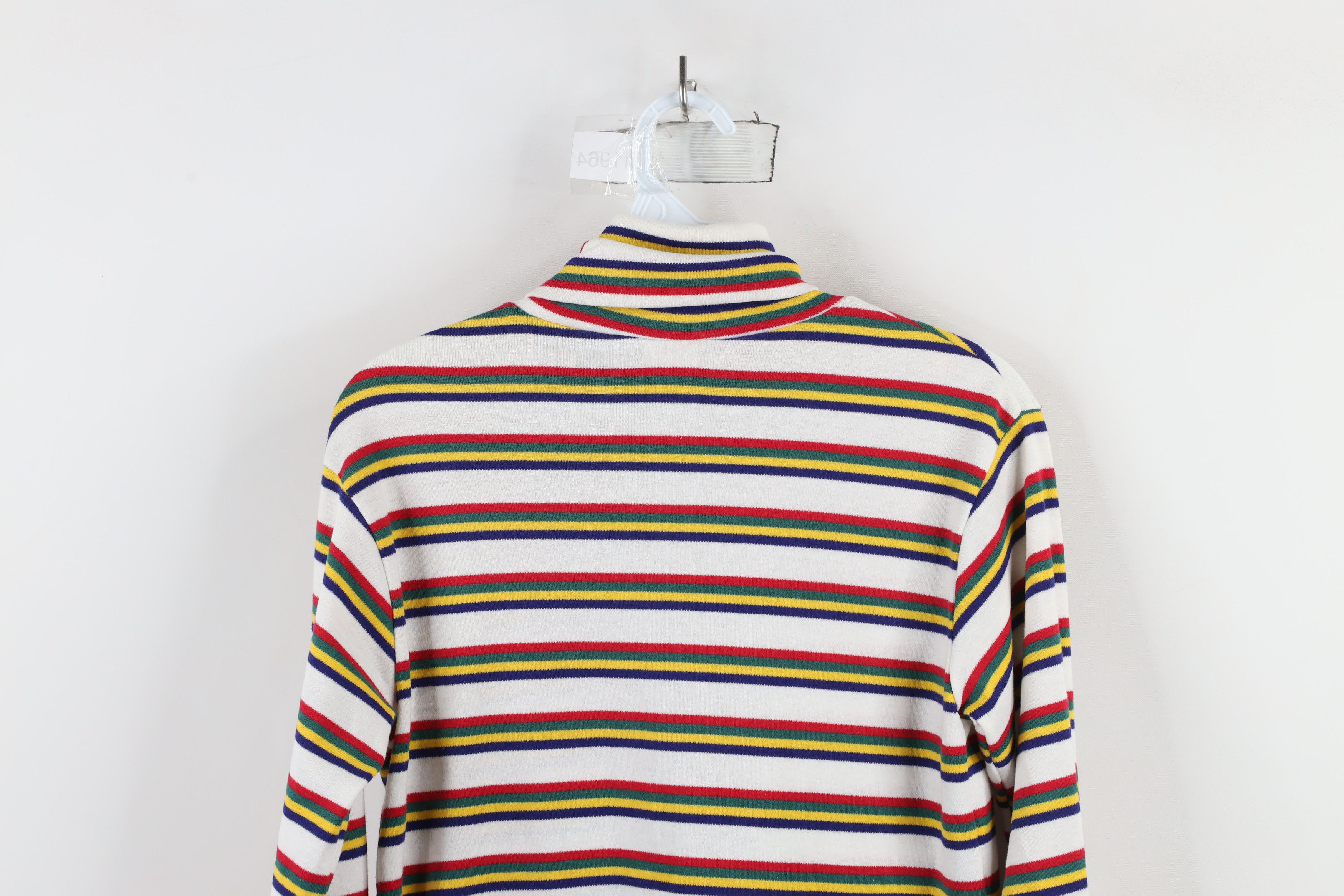 Vintage Vintage 90s Streetwear Striped Turtleneck T-Shirt USA Size S / US 4 / IT 40 - 9 Thumbnail