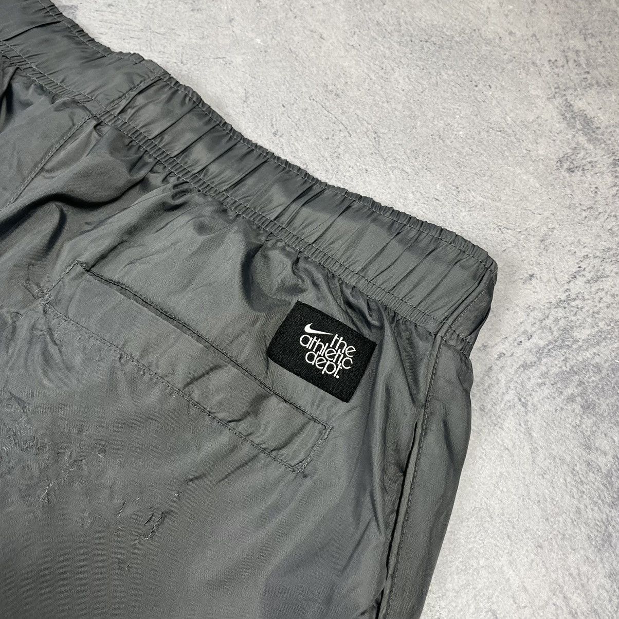 Nike × Vintage Vintage Nike drill nylon y2k swoosh track pants 90’s Size US 34 / EU 50 - 13 Thumbnail