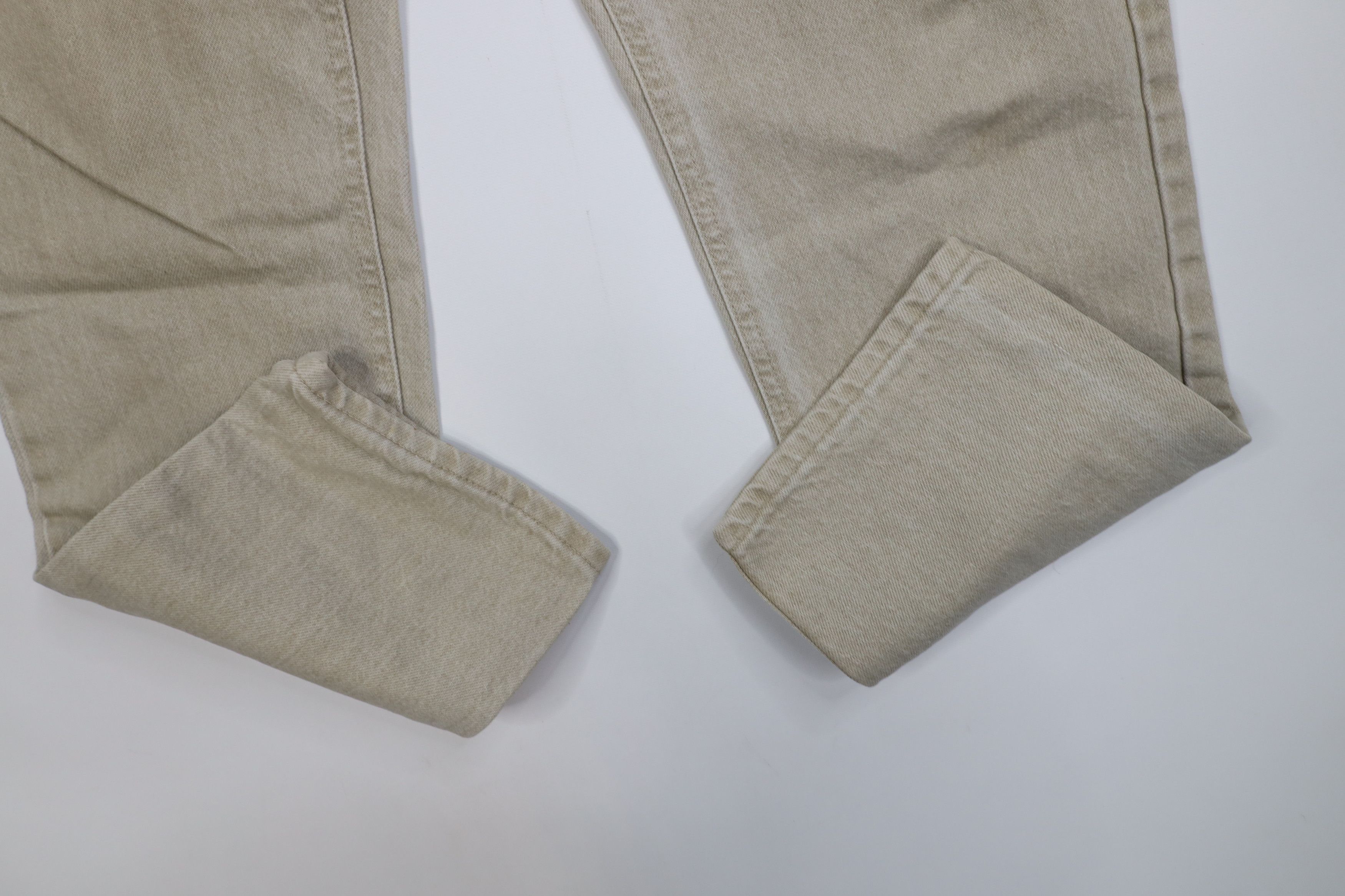 L.L. Bean Vintage 90s LL Bean Tapered Leg Denim Jeans Beige USA Size US 32 / EU 48 - 5 Thumbnail