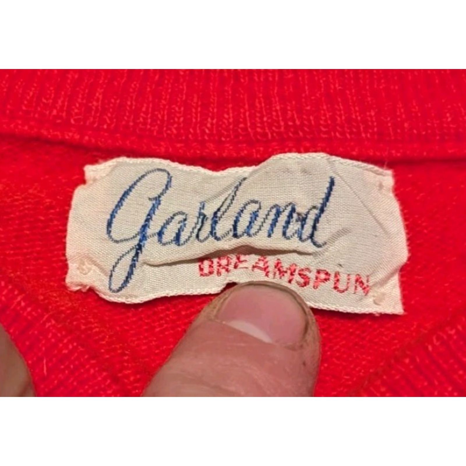 Vintage VINTAGE Garland Dreamspun Women's Red Pullover Sweater S/M 1950s 60s Secretary/Geek Look Mens? Size S / US 4 / IT 40 - 7 Thumbnail