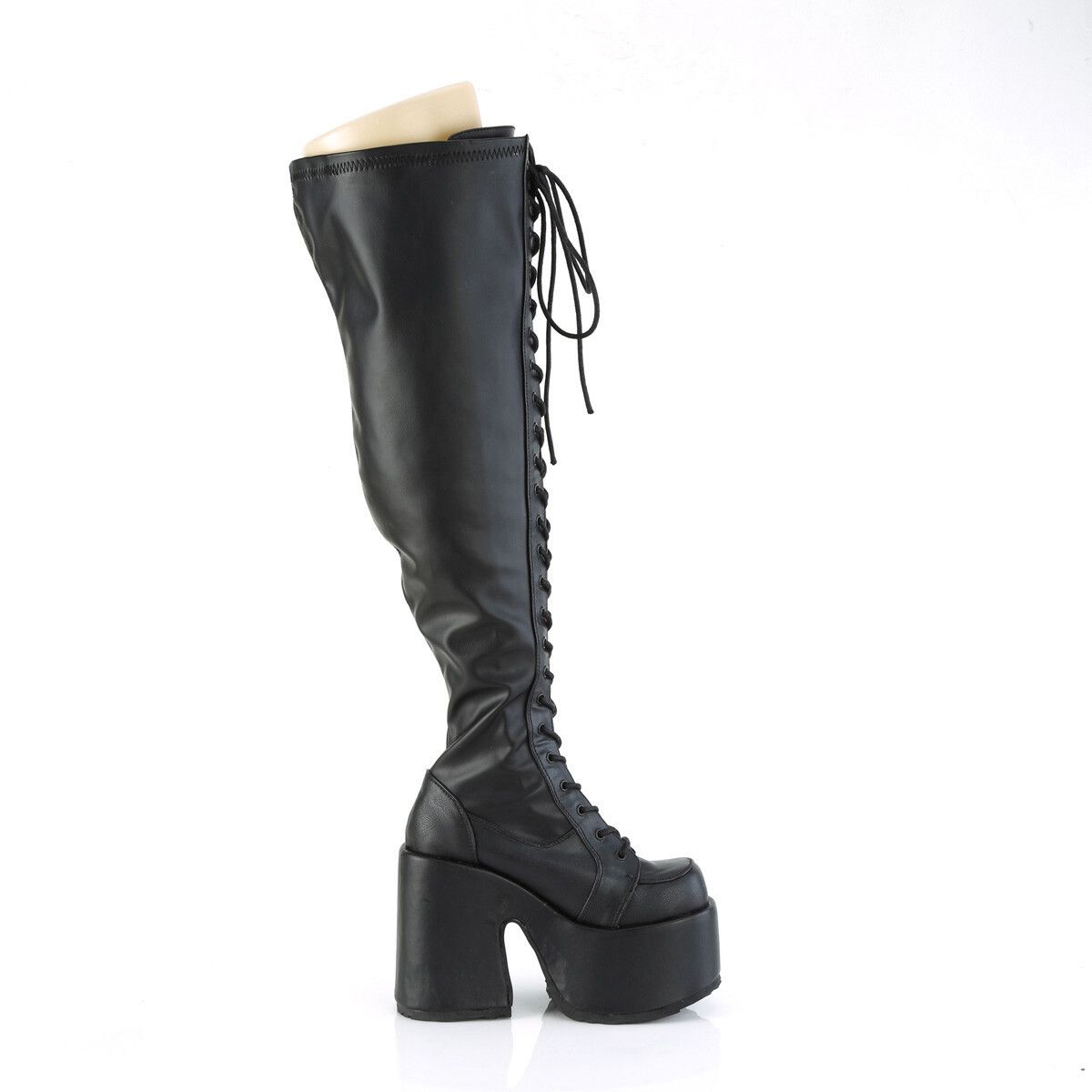 Other Camel 300WC Wide Cut Platform Stretch Goth Punk Thigh Boots Size US 11 / IT 41 - 2 Thumbnail