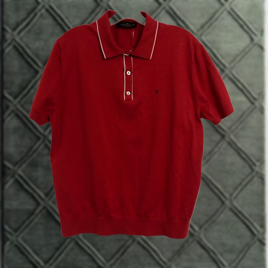 Carolina Herrera CH Carolina Herrera Red Polo Shirt Men L 100% Cotton Short Sleeve Shirt Polo Classic Casual Mens Size US L / EU 52-54 / 3 - 1 Thumbnail