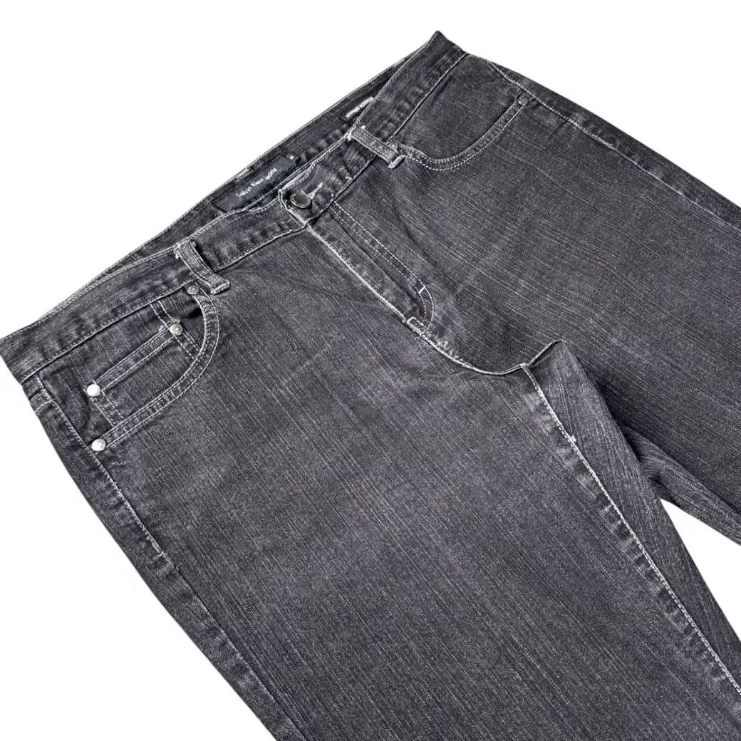 Calvin Klein Calvin Klein Bootcut Jeans Womens 14 Lowrise Black Charcoal Wash Jeans Grunge 90s Y2K Size 36" / US 14 / IT 50 - 2 Thumbnail