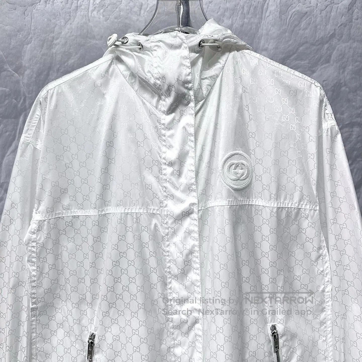 Gucci gucci white double g print hoodie jacket. Size M / US 6-8 / IT 42-44 - 2 Thumbnail