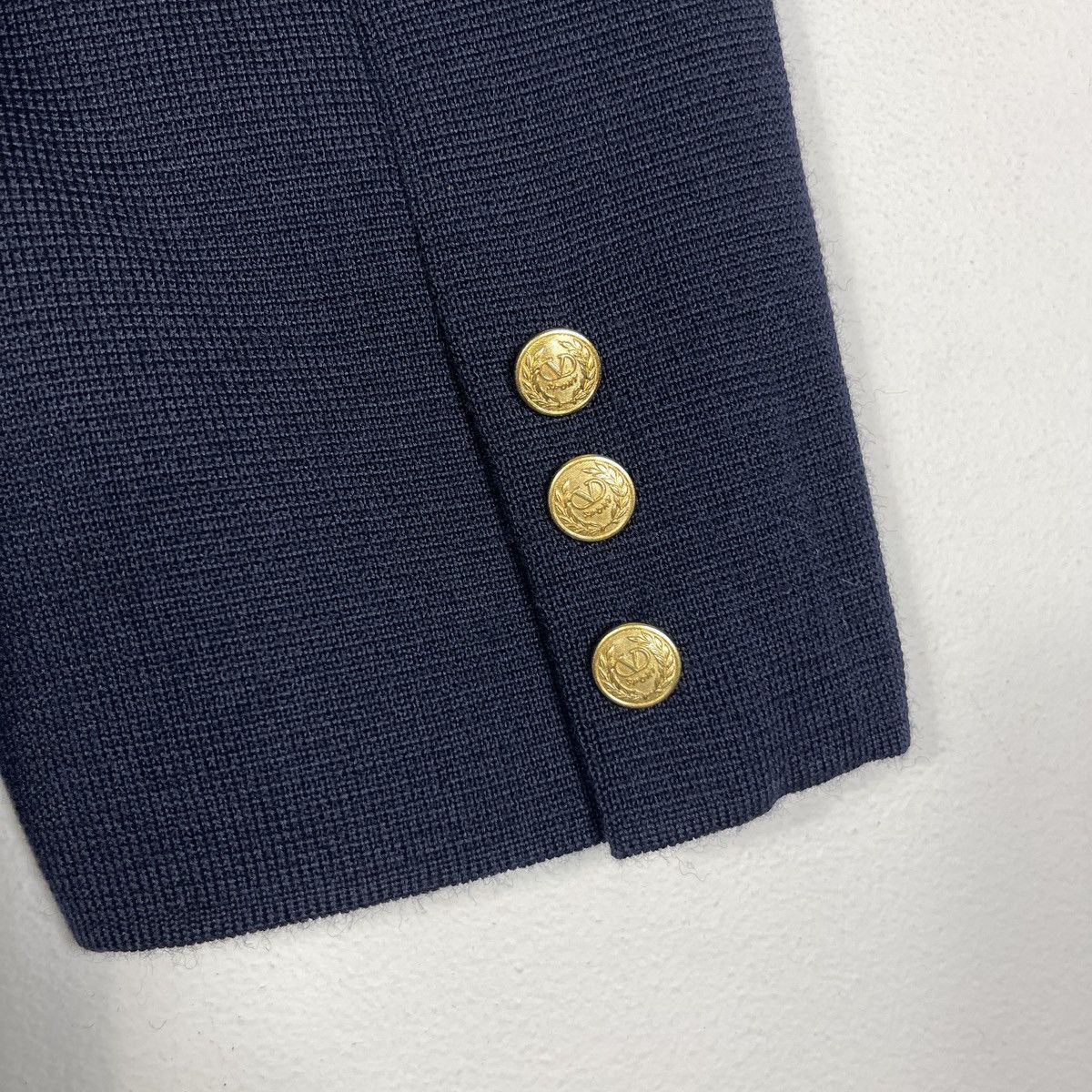 Valentino Valentino Garavani Sport Crest Emblem 100% Wool Knit Jacket Size US M / EU 48-50 / 2 - 9 Thumbnail