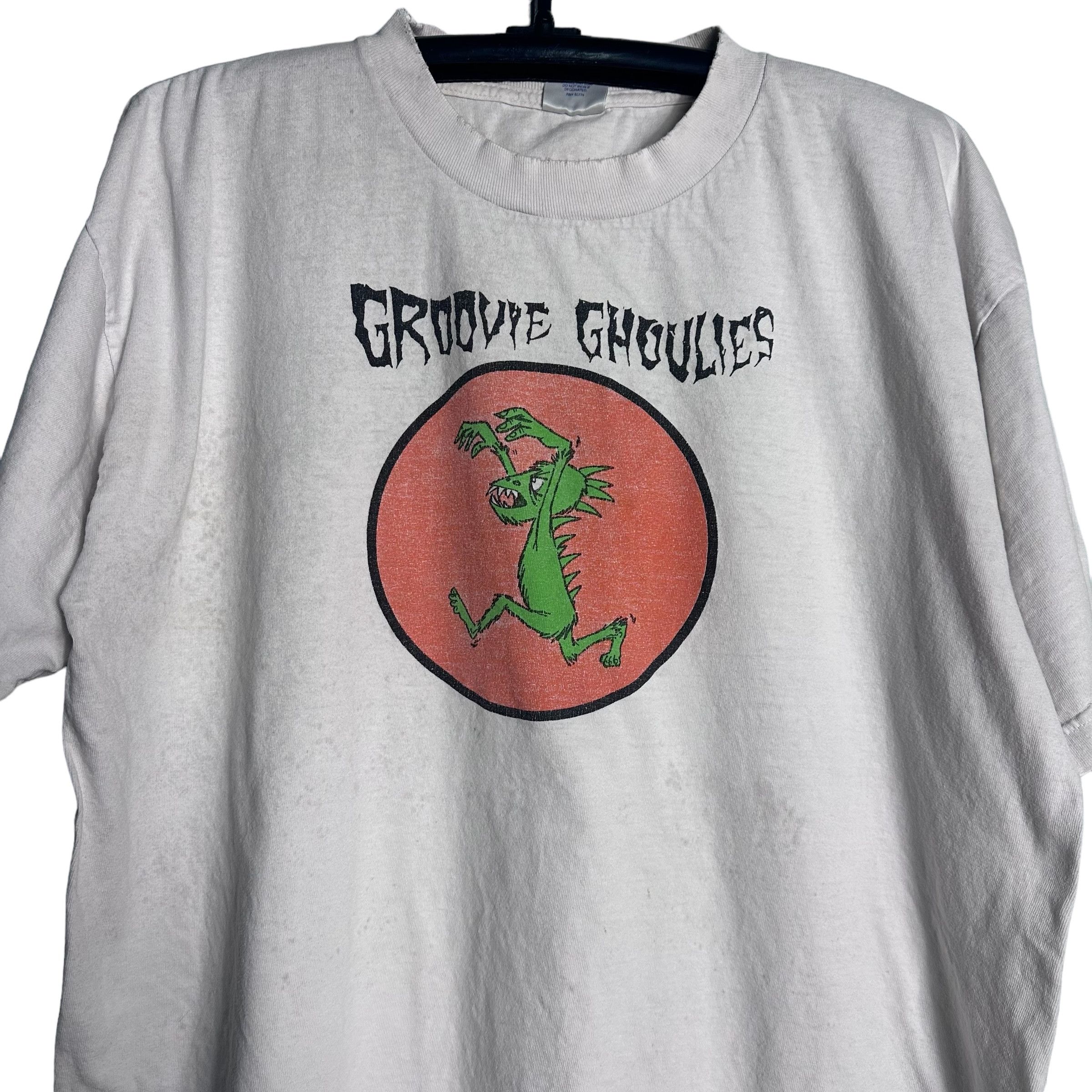 Band Tees × Vintage 🔥RARE🔥Vintage Groovie Ghoulies Look Out Record T-shirt Size US XL / EU 56 / 4 - 2 Thumbnail