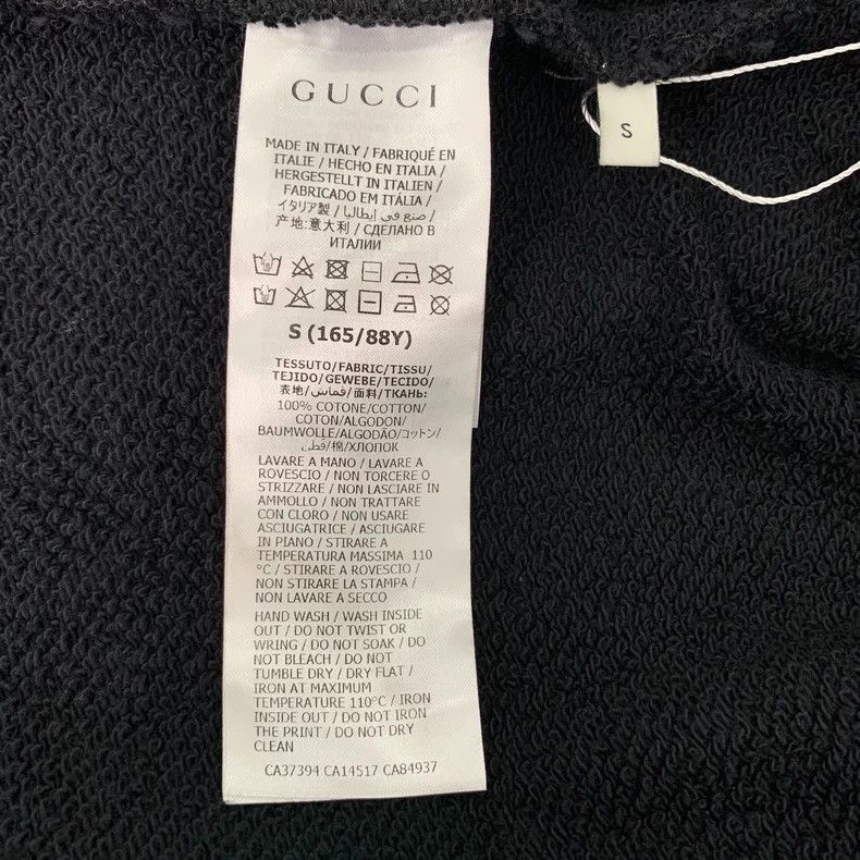 Gucci Gucci Black logo printed hooded long-sleeved cotton sweatsh Size US S / EU 44-46 / 1 - 7 Thumbnail