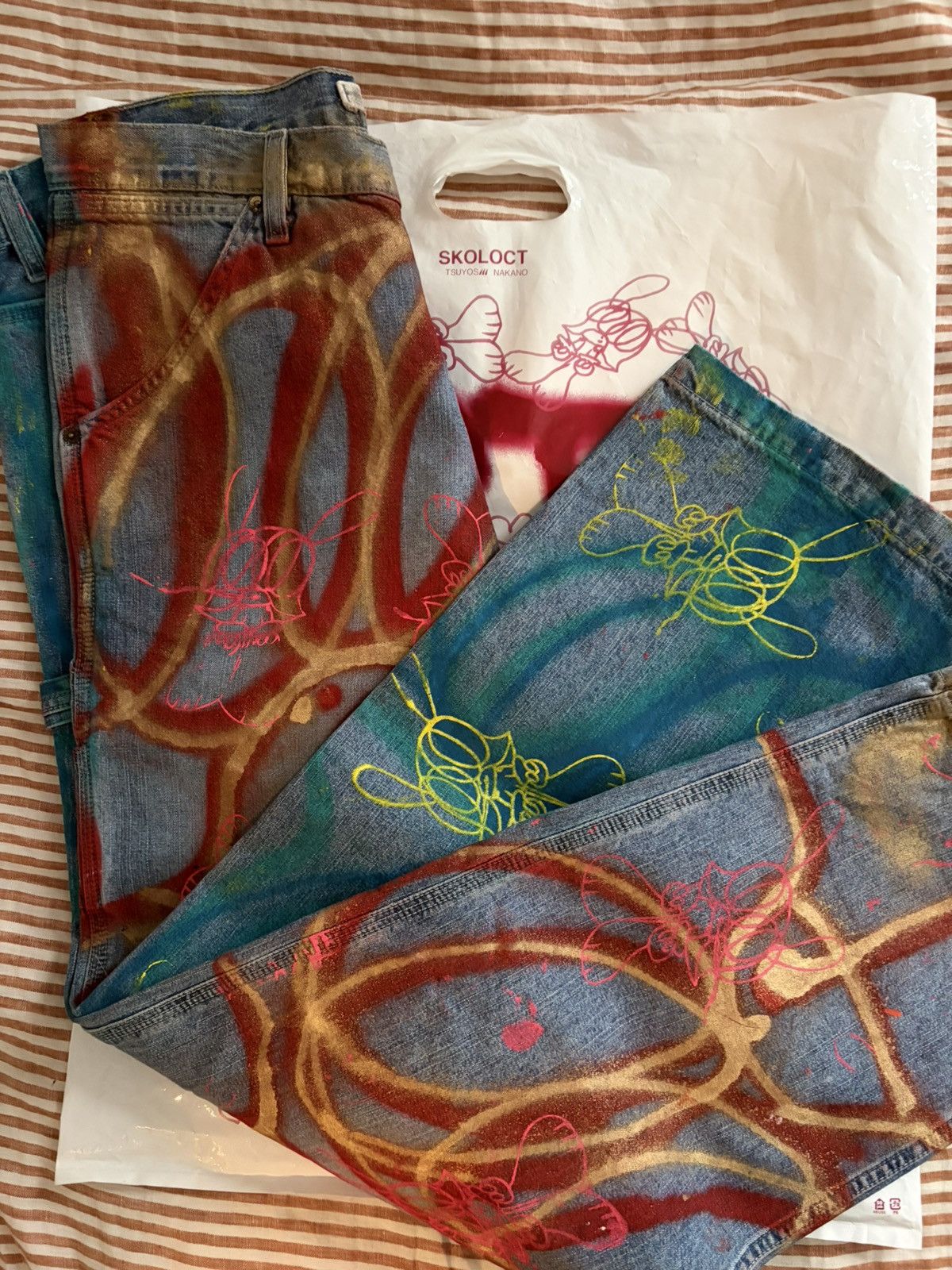 Skoloct Skoloct hand panted jeans 1of1 Size US 34 / EU 50 - 9 Thumbnail