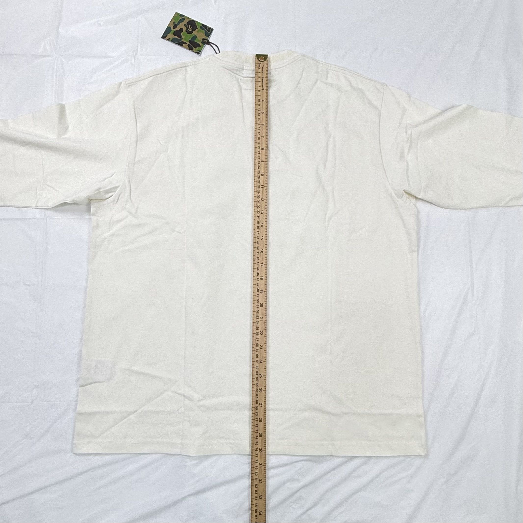 Bape A Bathing Ape BAPE Long Sleeve T-Shirt Cream Off-White Size US L / EU 52-54 / 3 - 4 Thumbnail