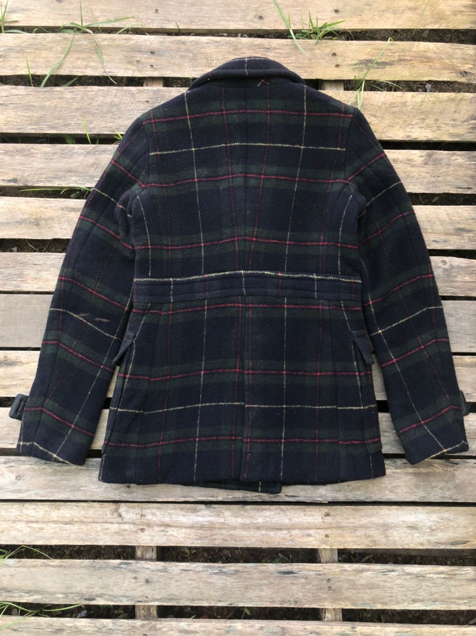 Japanese Brand × MOUSSY Moussy Tartan Wool Coat Jacket Size US S / EU 44-46 / 1 - 2 Thumbnail