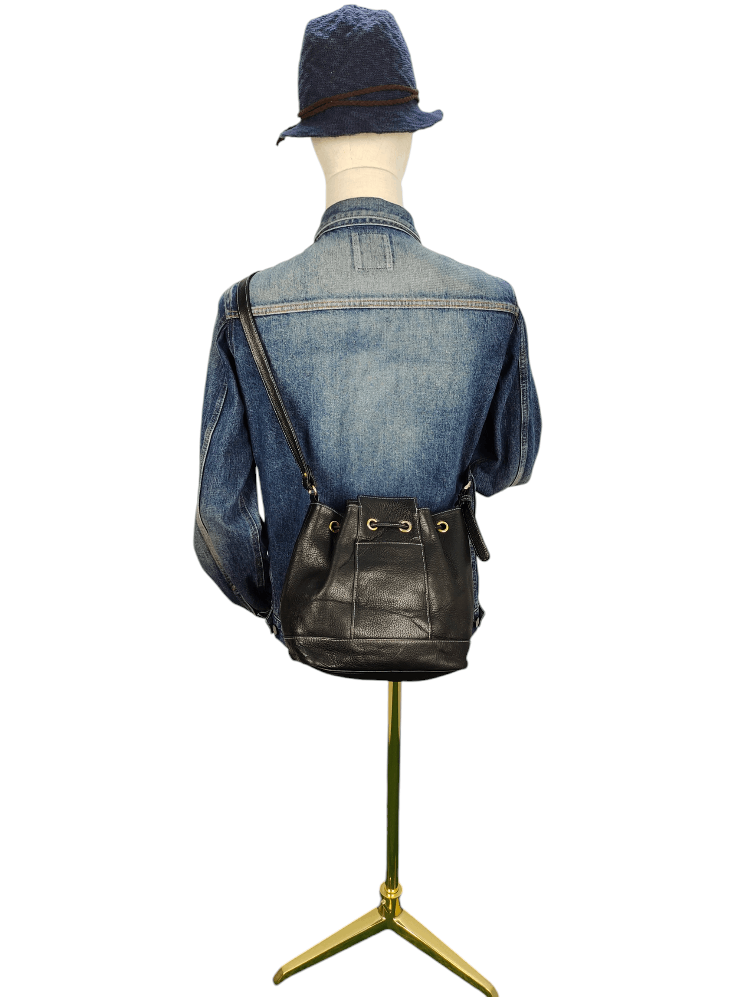 Leather Vintage Jacovitti Italy Patina Full Leather Bucket Bag Size ONE SIZE - 2 Thumbnail