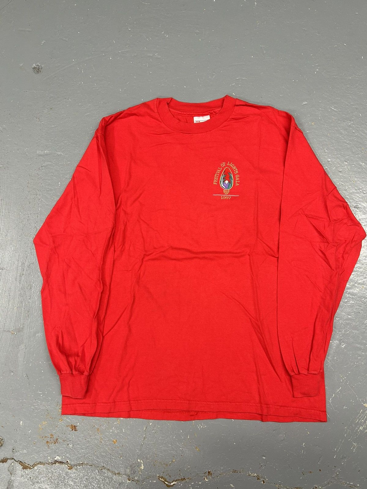 Japanese Brand × Vintage Crazy Vintage 90s Red Festival of Lights Longsleeve T-Shirt Size US XL / EU 56 / 4 - 1 Thumbnail