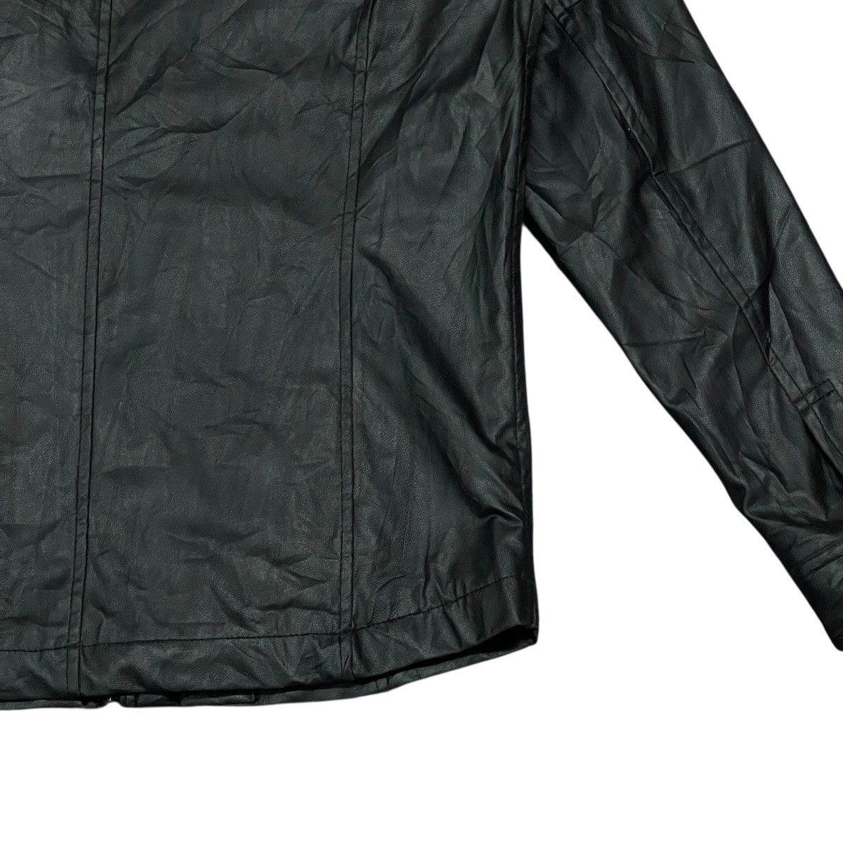Leather Vintage Red Skins Black Cafe Racer Faux Leather Jacket Size US L / EU 52-54 / 3 - 12 Thumbnail