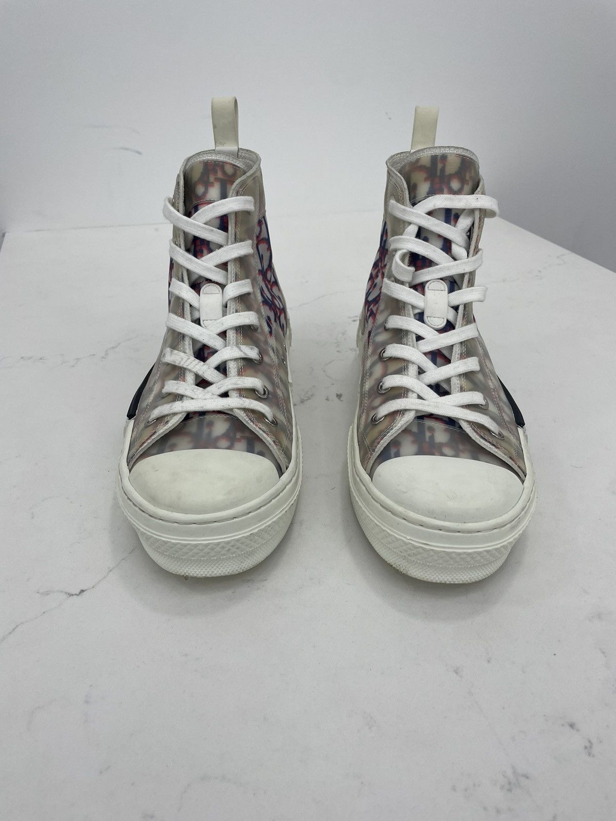 Dior Dior B23 Hi-Top white red and blue Size US 8 / EU 41 - 2 Thumbnail