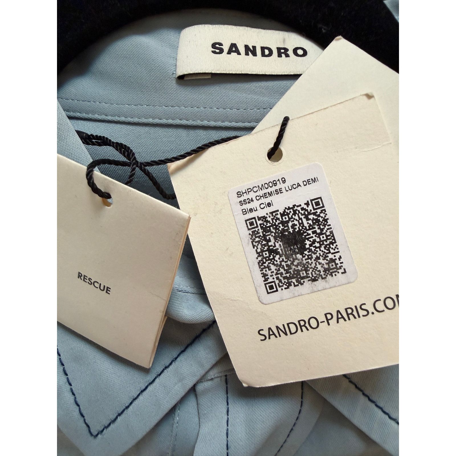 Sandro Sandro NWT SS24 Floaty Long Sleeves Shirt Size US L / EU 52-54 / 3 - 3 Thumbnail
