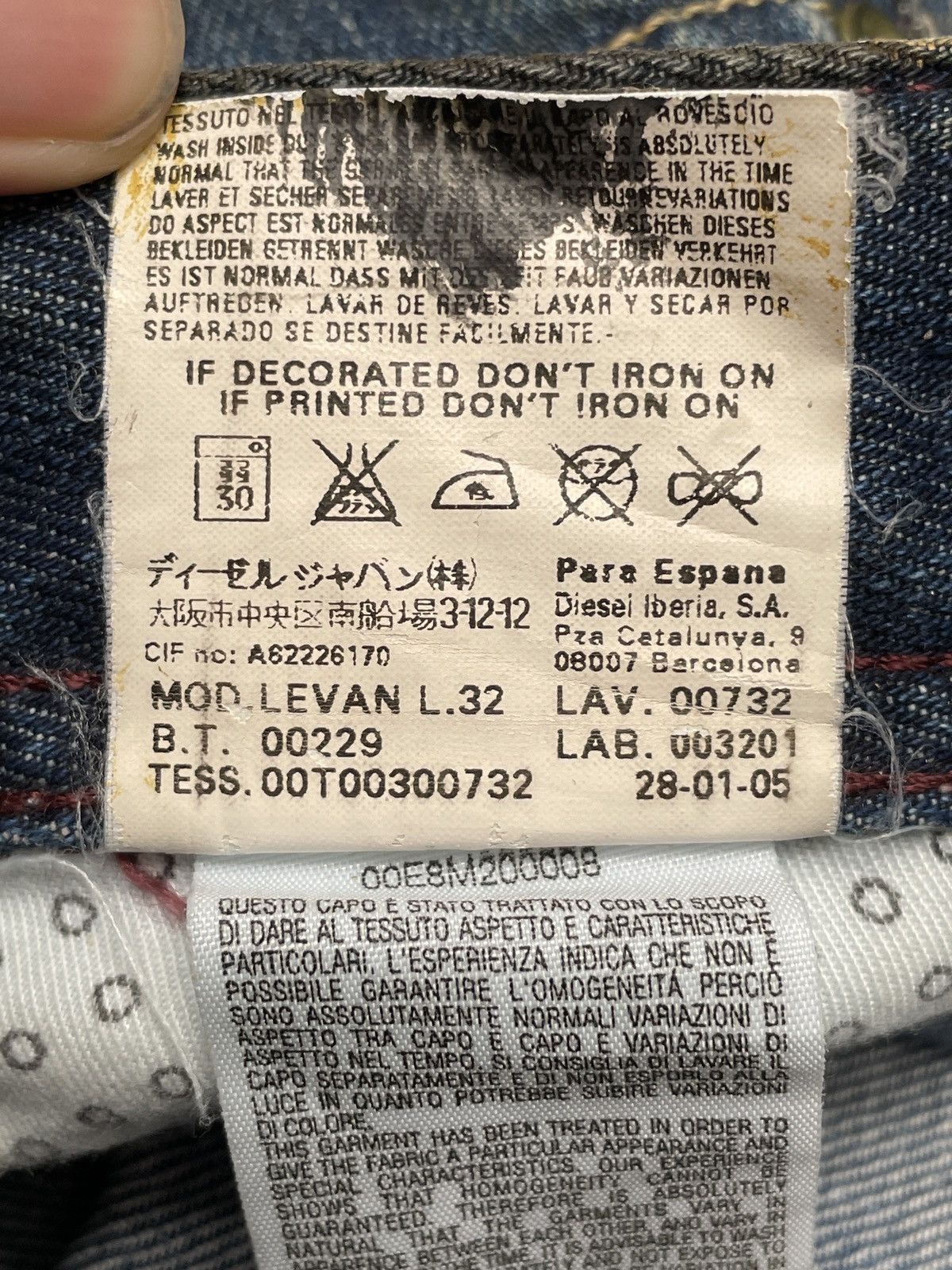Diesel × If Six Was Nine Vintage Brand Diesel Made in Italy Jeans 2000s Size US 28 / EU 44 - 12 Thumbnail