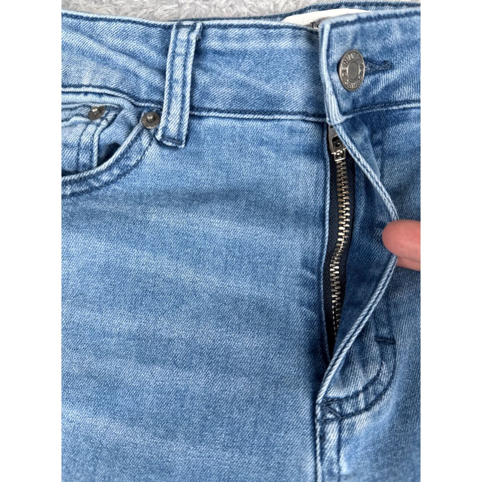 Vintage By Together Jeans Adult Medium Blue Wide Flared High Rise Cotton Blend 28x31 90s Womens Size 32" / US 10 / IT 46 - 5 Thumbnail