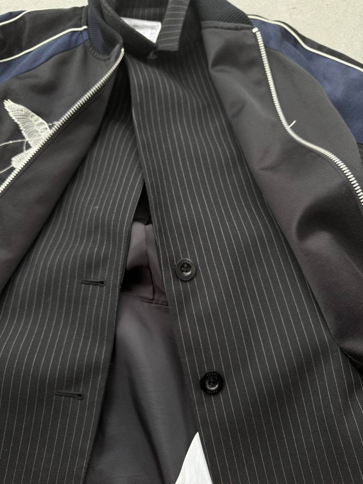 Japanese Brand × Sacai Ultra Rare Sacai x Dr. woo SS19 Jacket with marine grail Size US M / EU 48-50 / 2 - 10 Thumbnail