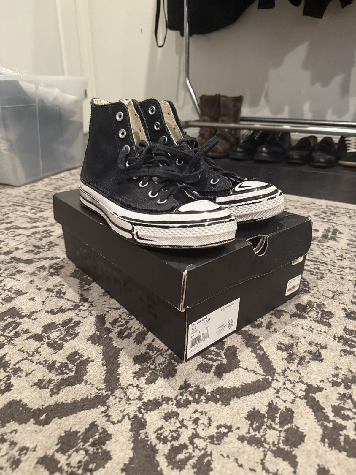 Converse x Joshua Vides Velcro Hi Tops