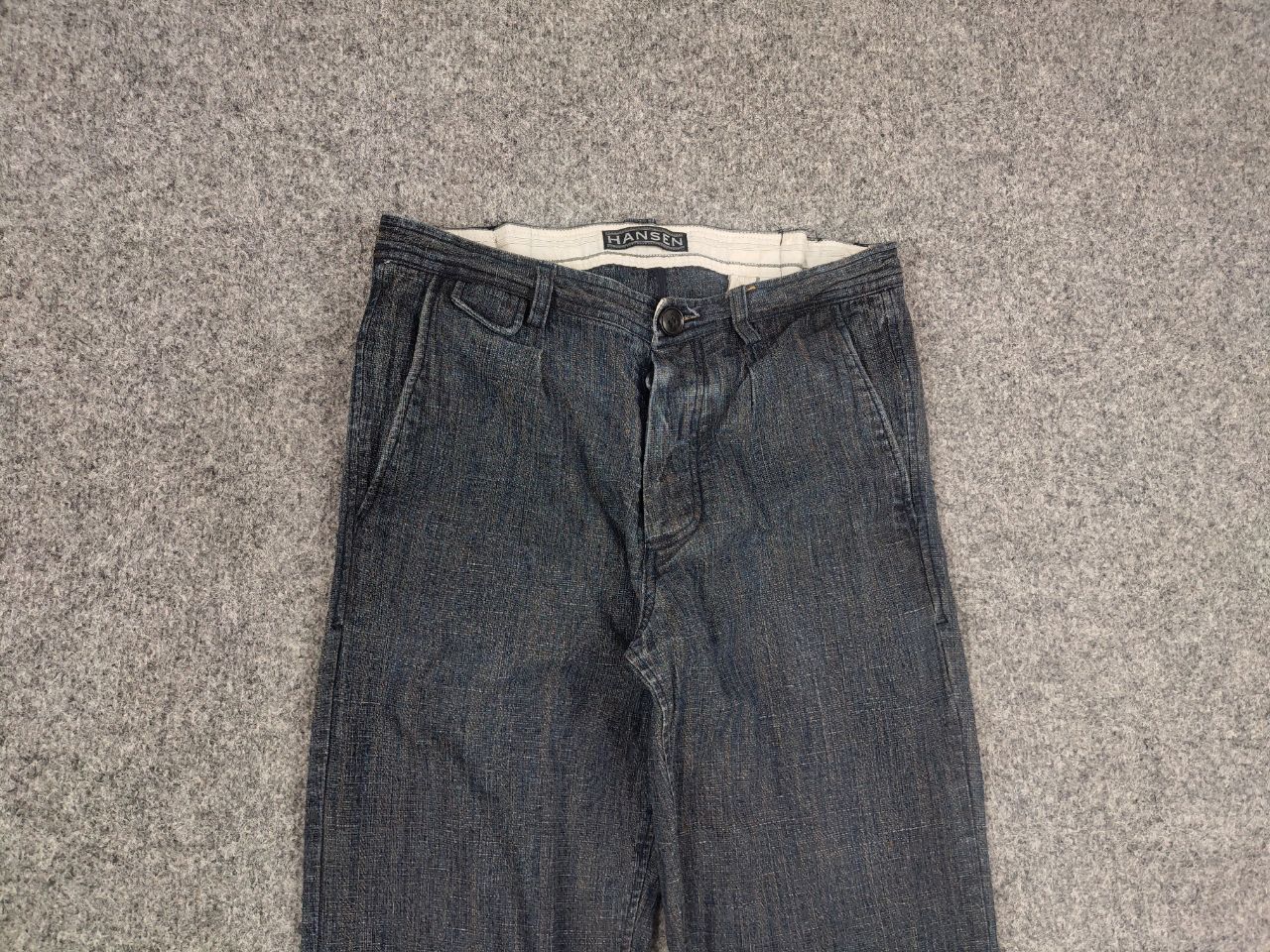HANSEN Garments Hansen Garments Linen Blend Casual Navy Trouser Pants Size US 30 / EU 46 - 7 Thumbnail