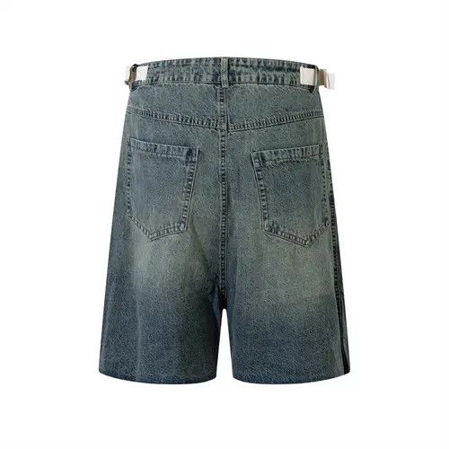 VIBE Washed distressed raw edge men's punk denim shorts Size US 32 / EU 48 - 8 Thumbnail