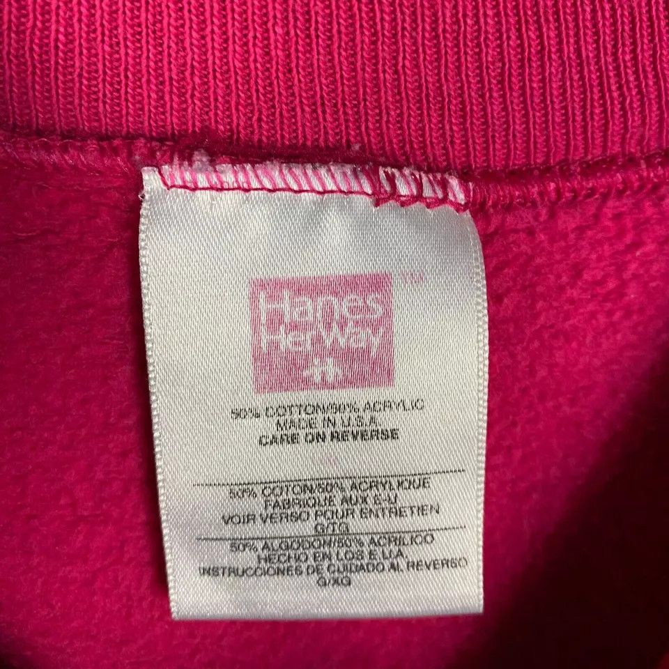 Hanes × Vintage Vintage Hanes Sweatshirt Women's L/XL Pullover Cotton Size L / US 10 / IT 46 - 4 Thumbnail