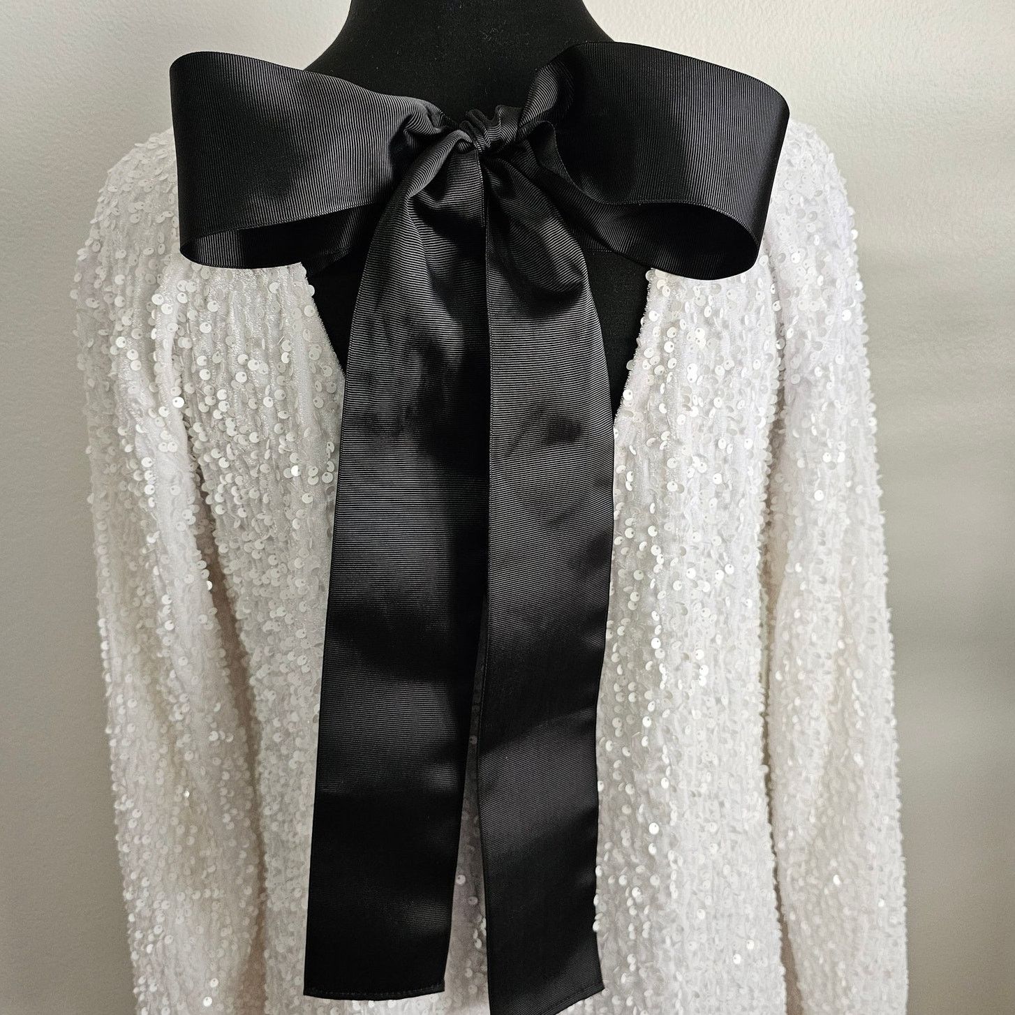 Cider CIDER Sequined Velvet V-Neck w/Bow Cocktail Party Dress M Size M / US 6-8 / IT 42-44 - 6 Thumbnail