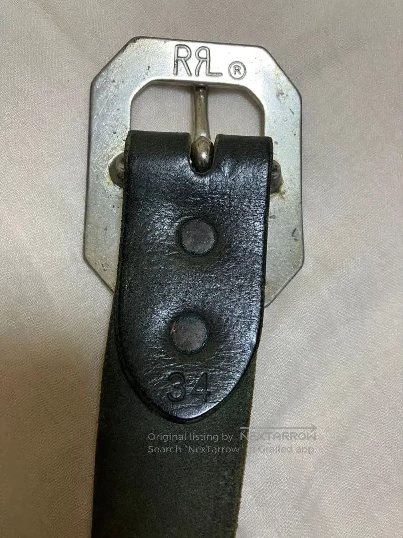 RRL Ralph Lauren RRL Early Vintage Octagonal Buckle Belt. Size ONE SIZE - 7 Thumbnail
