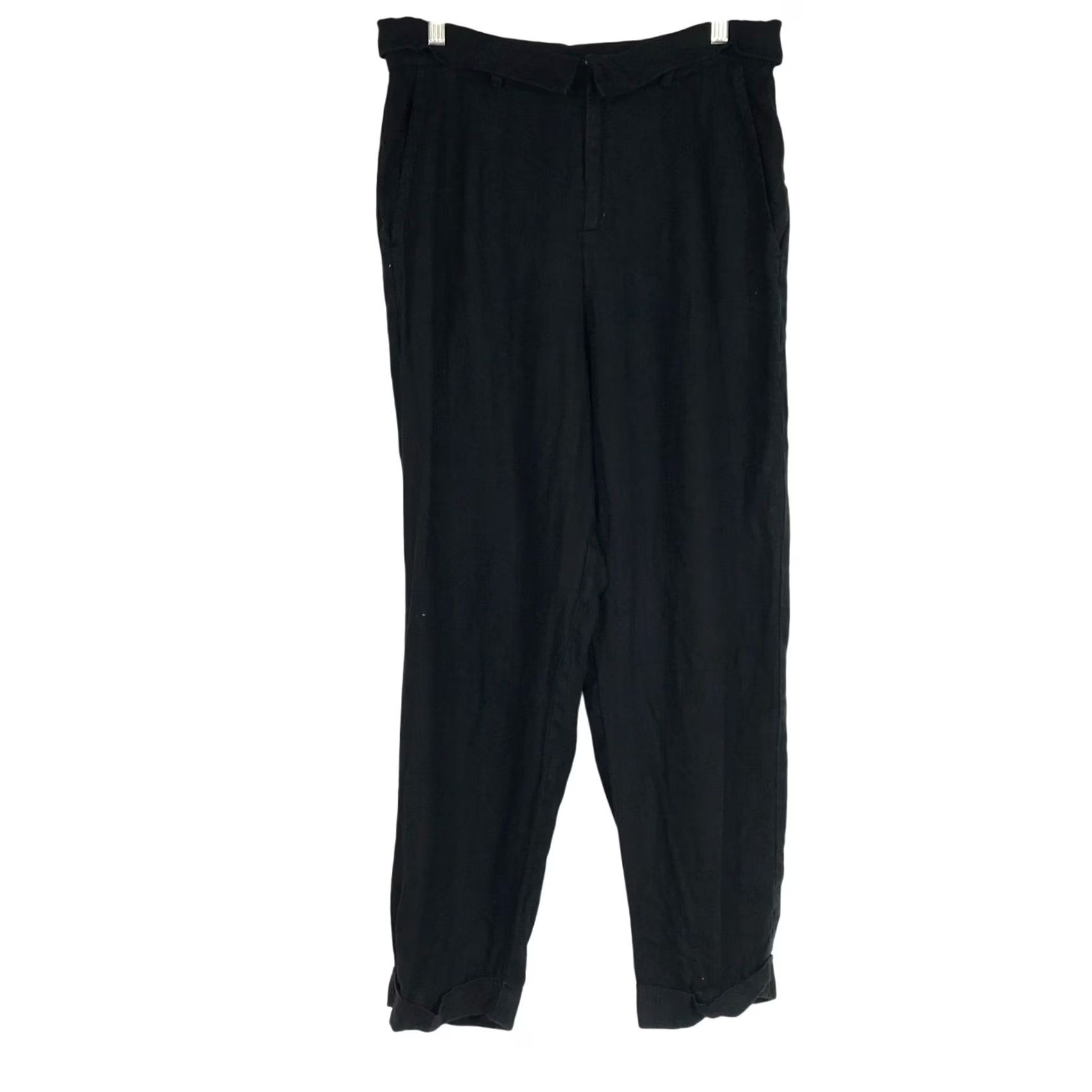 Reformation REFORMATION WOMEN'S Pants Dress Pants Black 6 Button Turn Down Waist Cuffed Pleated - Womens Medium? (Not adding) Size 28" / US 6 / IT 42 - 2 Thumbnail