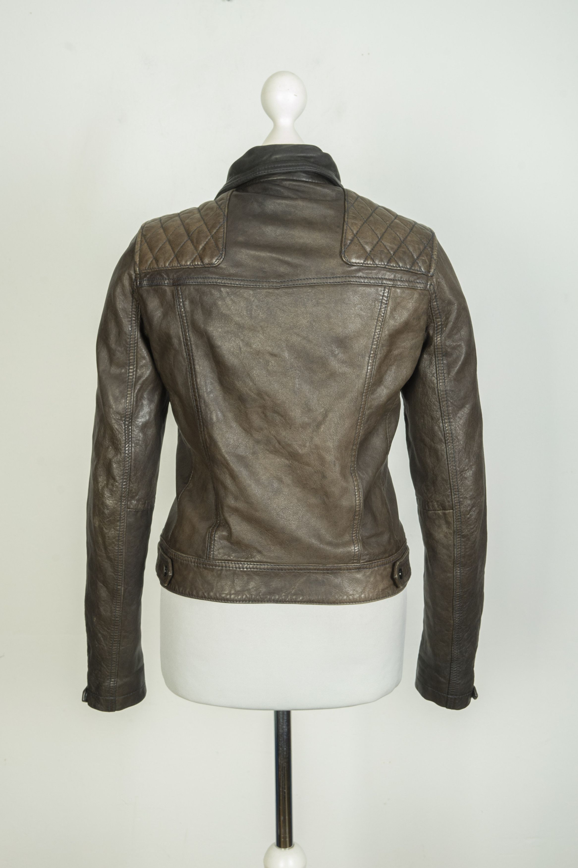 Allsaints All Saints Asymmetric Zip Leather Jacket Size S / US 4 / IT 40 - 5 Thumbnail
