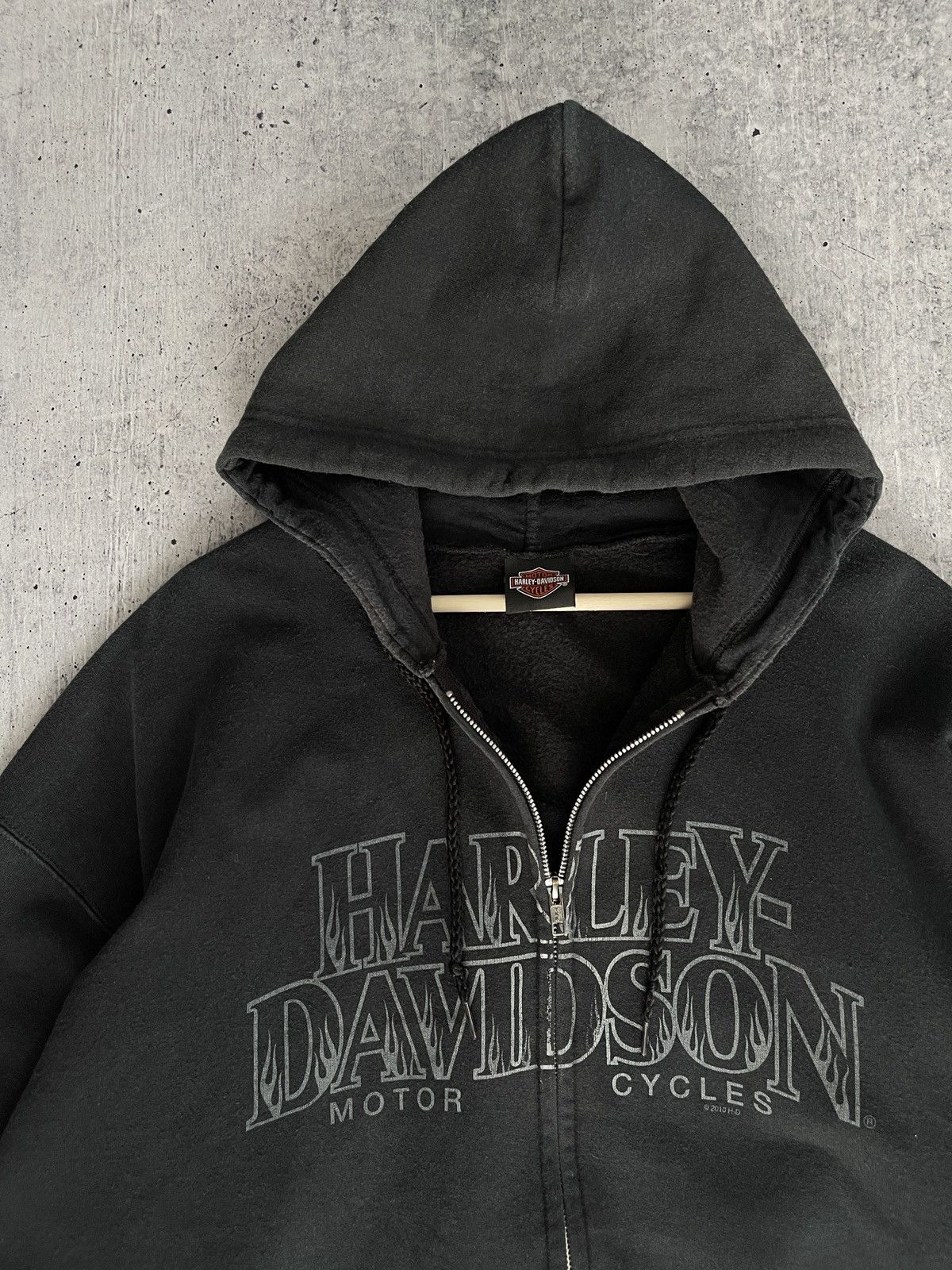 Harley Davidson × Vintage Crazy Vintage Harley Davidson Hoodie Zip Up XXL Size US XXL / EU 58 / 5 - 5 Thumbnail