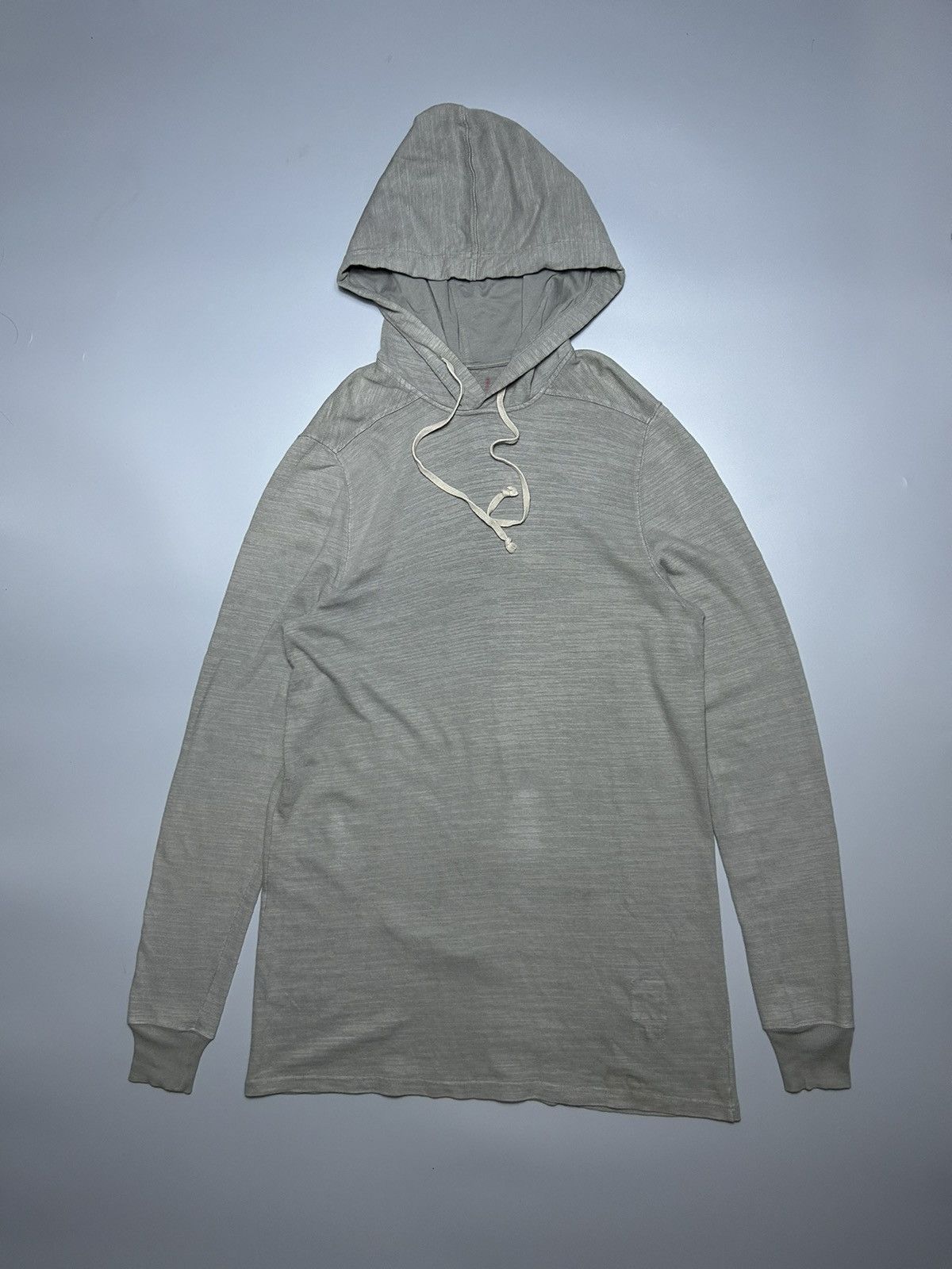 image of Rick Owens x Rick Owens Drkshdw Longline Cotton Hoodie in Grey, Men's (Size Small)