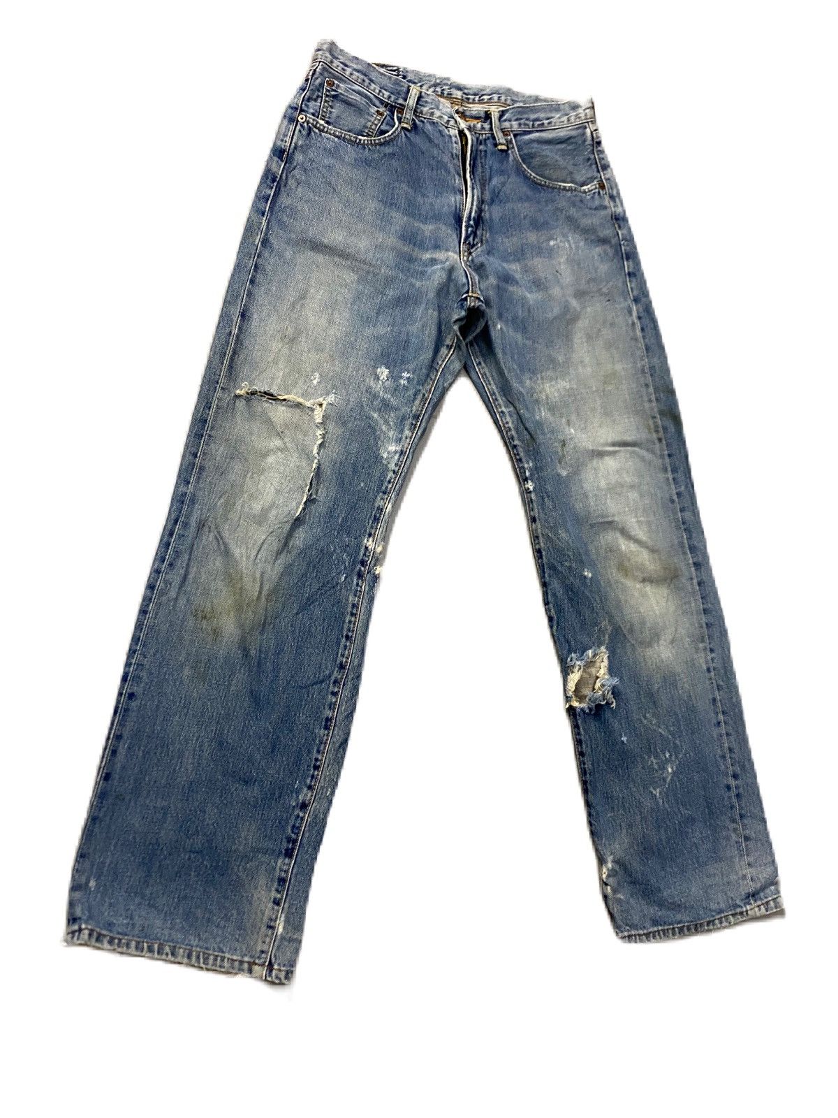 Edwin × Kapital EDWIN 505 SELVEDGE DISTRESS DESIGN GRUNGE STYLE Size US 31 - 2 Thumbnail