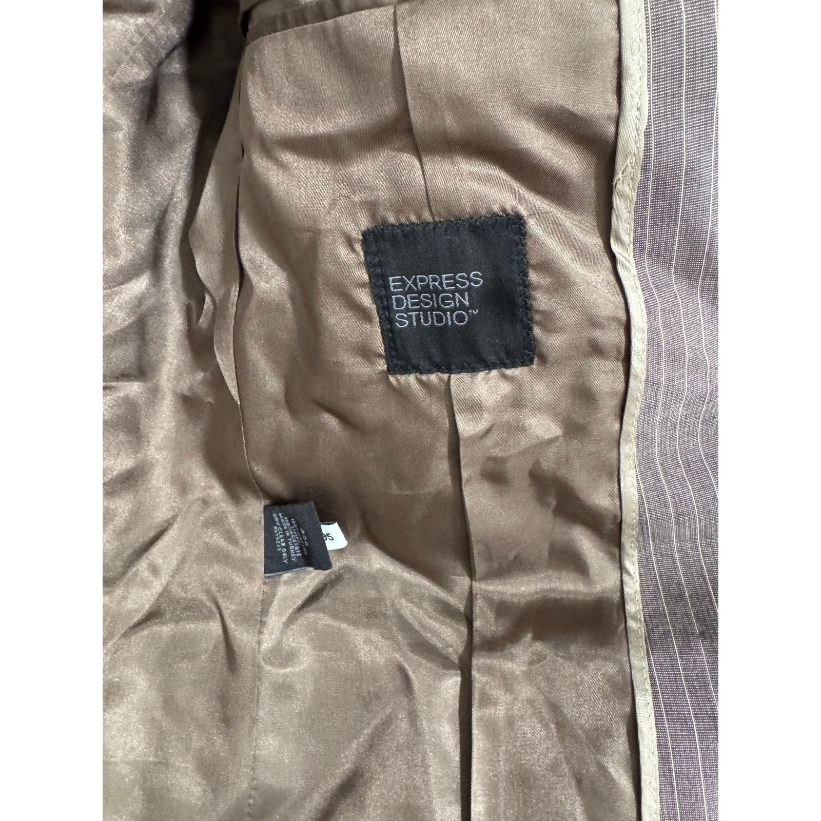 Other Vintage Y2K Express Design Studio Blazer Men Brown 40R Size US XXS / EU 40 - 11 Thumbnail