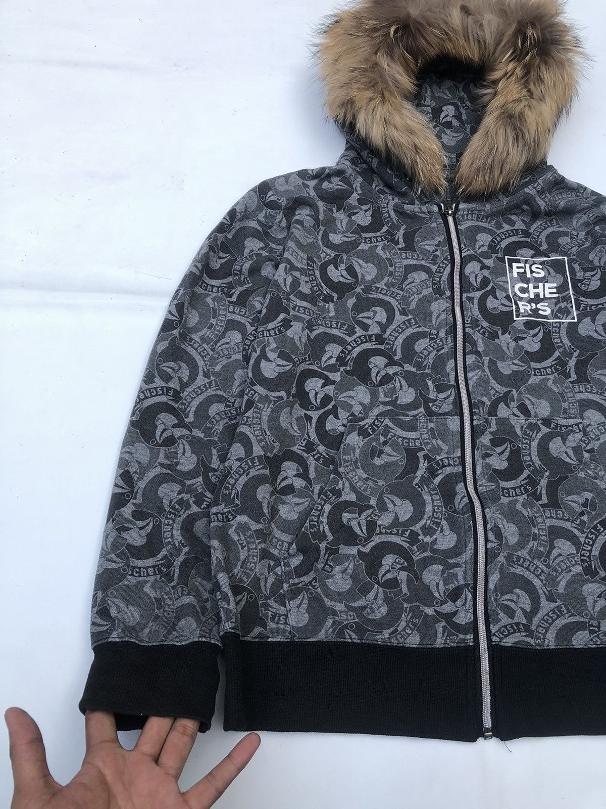If Six Was Nine Japanese Fur Zip Hoodie Fischer’s Goa Style Size US M / EU 48-50 / 2 - 5 Thumbnail