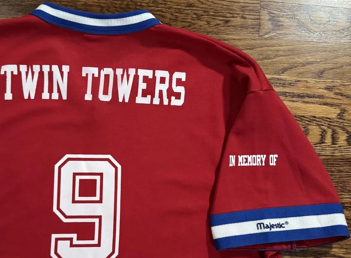 Majestic Vintage Majestic South Shore In Memory Twin Towers Jersey Size US XL / EU 56 / 4 - 4 Thumbnail