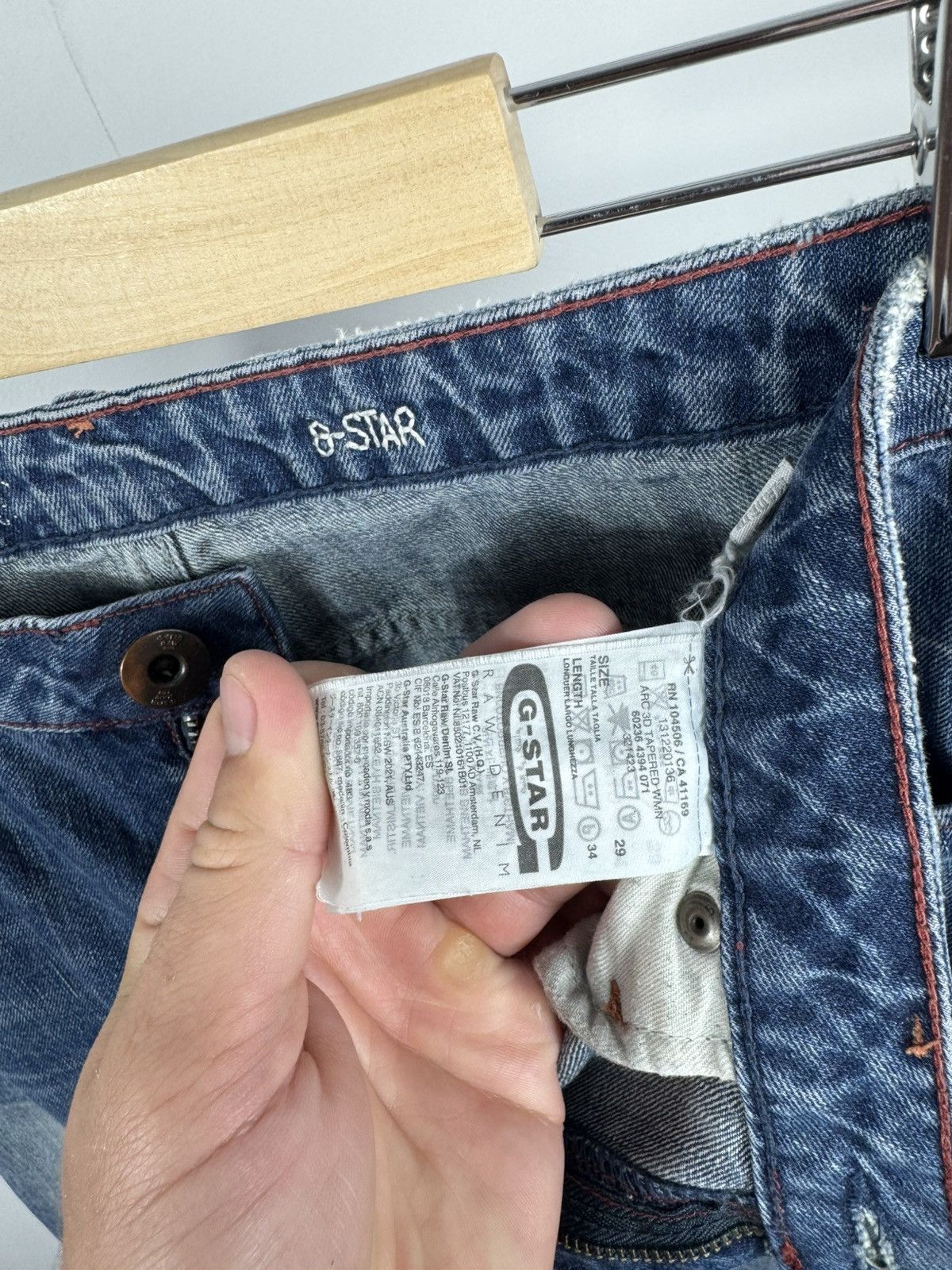 G-Star G-Star RAW Arc 3D Slim Jeans W29 L34 Faded Blue Denim Pants Size US 33 - 13 Thumbnail