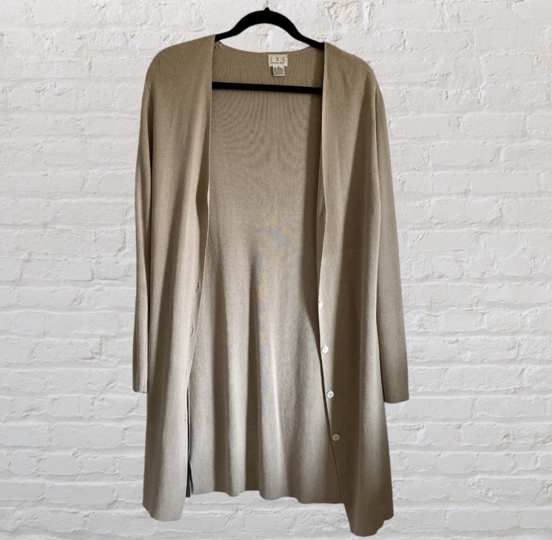 I.N.C INC INTERNATIONAL CONCEPTS BUTTON UP CARDIGAN SWEATER DRESS Size S / US 4 / IT 40 - 4 Thumbnail