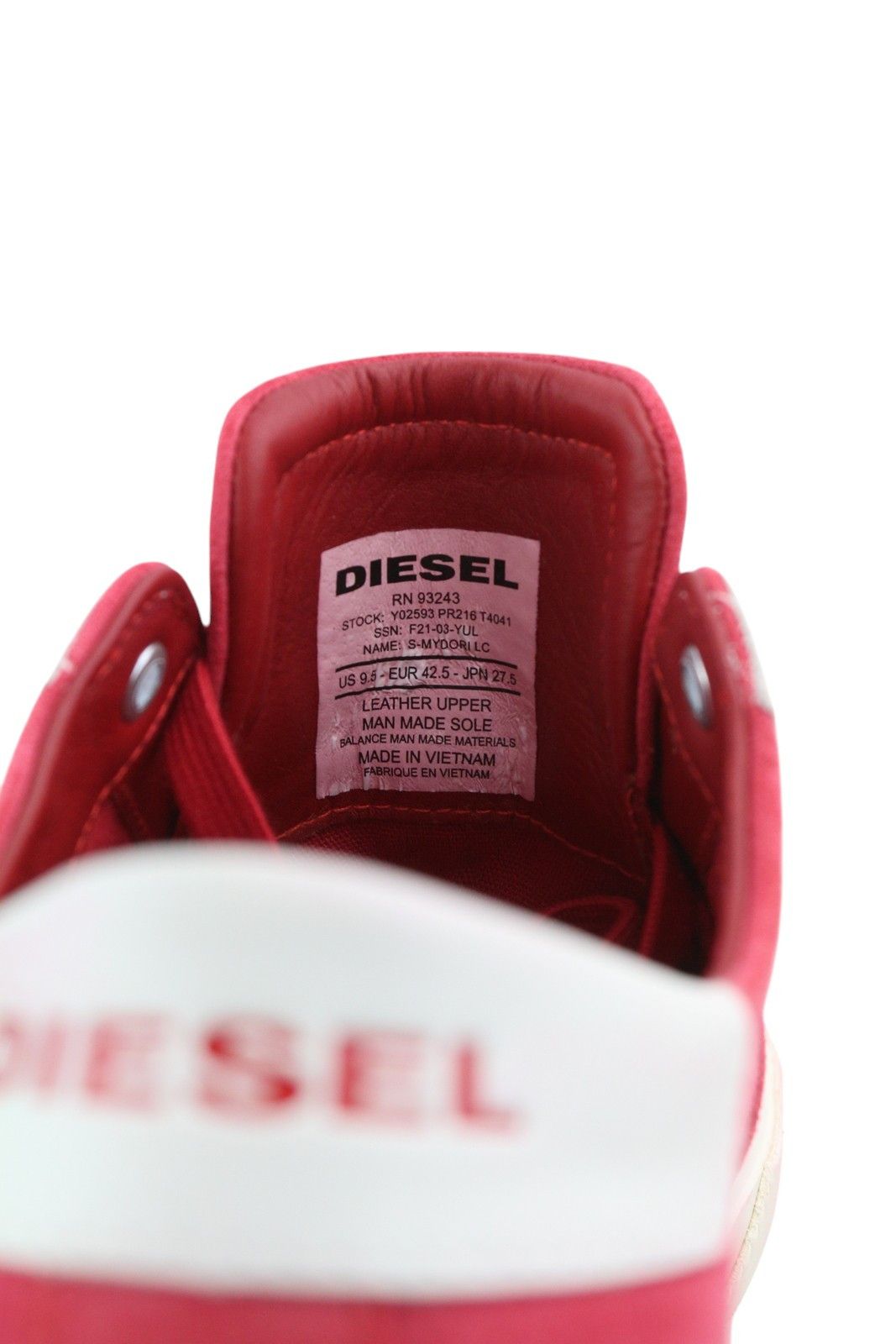 Diesel S-MYDORI LC EU42.5 Red Suede Leather 41531 Size US 9.5 / EU 42-43 - 9 Thumbnail