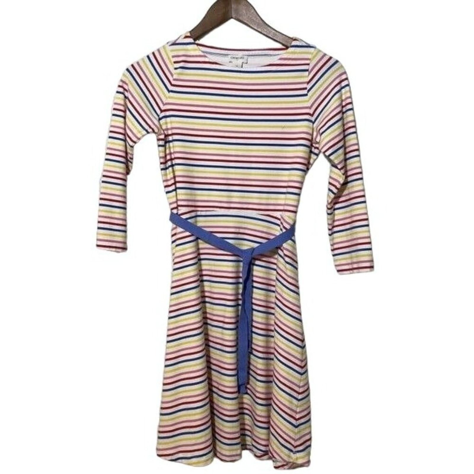J.Crew Crewcuts Dress Girls 12 Tie Waist Colorful Stripes Size XL / US 12-14 / IT 48-50 - 1 Thumbnail
