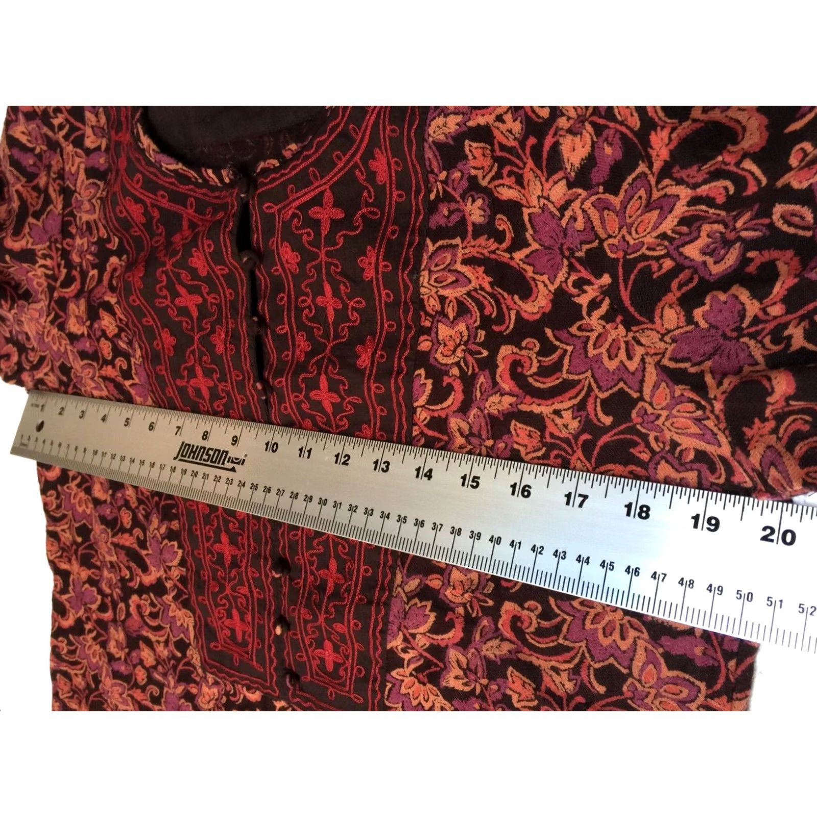Lucky Brand Lucky Brand Womens Long Sleeve Bohemian Top Half Button Multicolor Size Medium Size M / US 6-8 / IT 42-44 - 3 Thumbnail