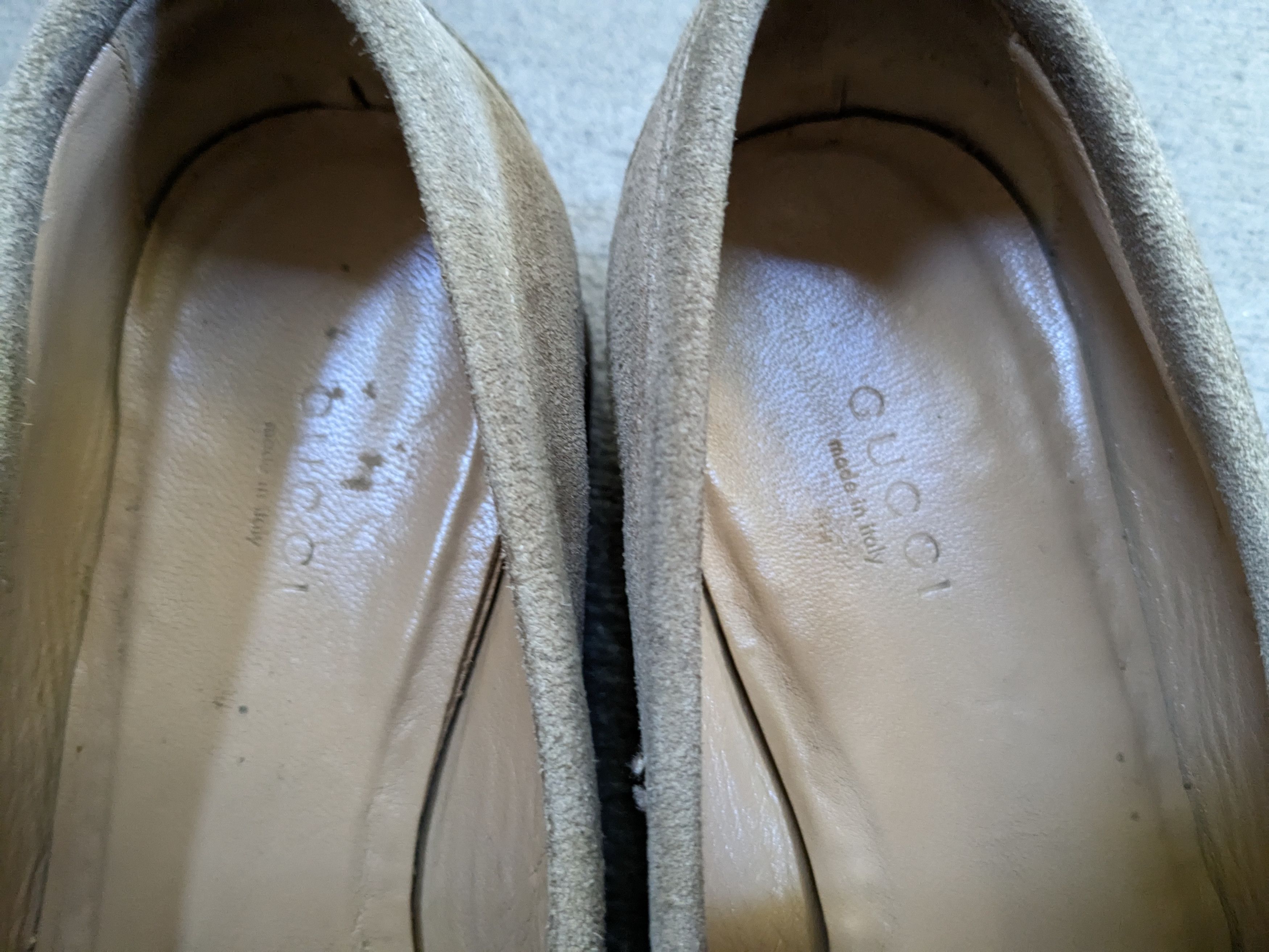 Gucci Women Gucci Horsebit Loafers Beige Suede 10 B Leather Crepe Size US 10 / IT 40 - 7 Thumbnail