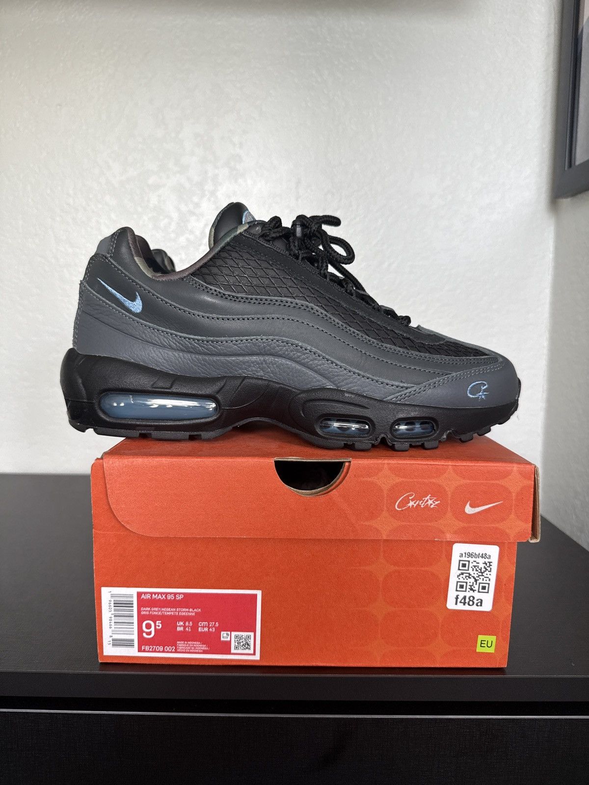 Corteiz × Nike Nike Air Max 95 SP Corteiz Aegean Storm Size 9.5 Size US 9.5 / EU 42-43 - 6 Thumbnail