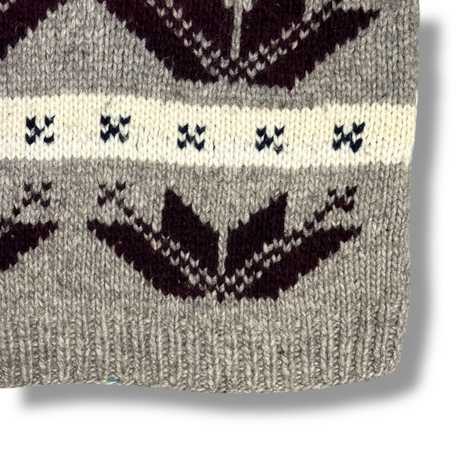 Vintage Vintage Cowichan Wool Sweater Pullover Shawl Collar Handmade Size US S / EU 44-46 / 1 - 4 Thumbnail