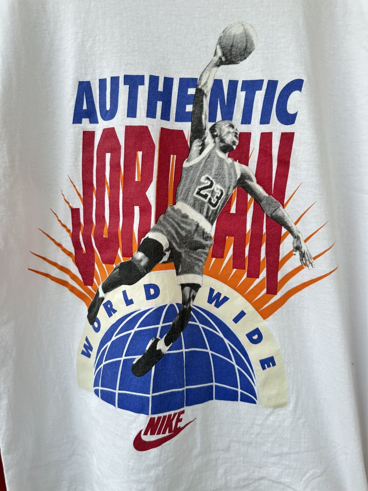 Nike Vintage 90s Nike Michael Jordan Worldwide Tee Size US M / EU 48-50 / 2 - 2 Thumbnail