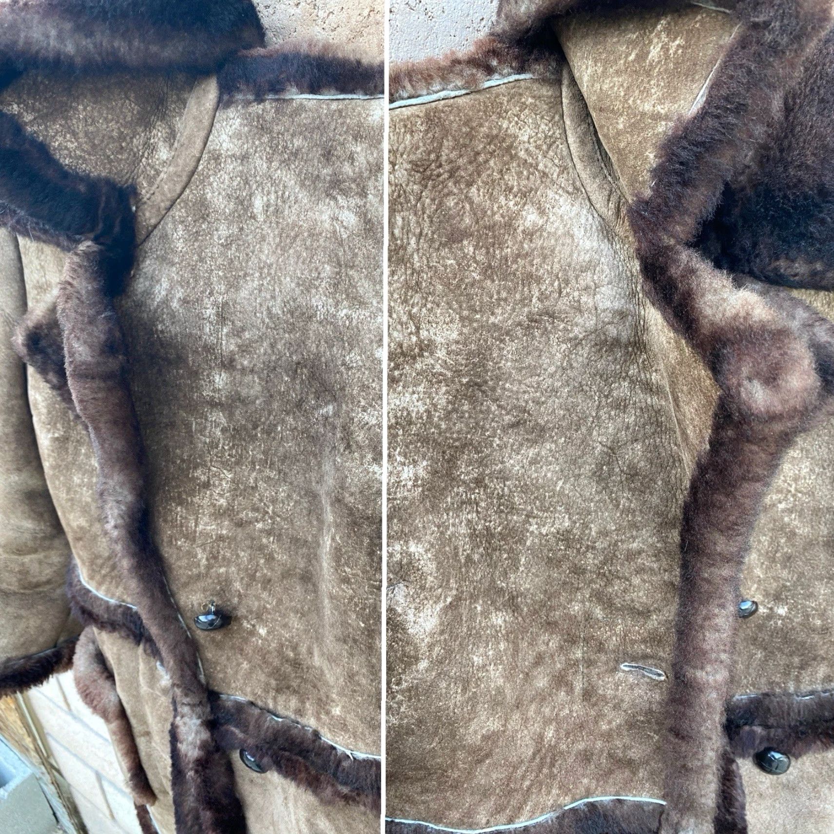 Vintage VINTAGE Womens Coat Leather Brown Shearling Wool Lining 6 Cowgirl Outdoor Casual Travel Shirt/Coat (depending) Size M / US 6-8 / IT 42-44 - 7 Thumbnail