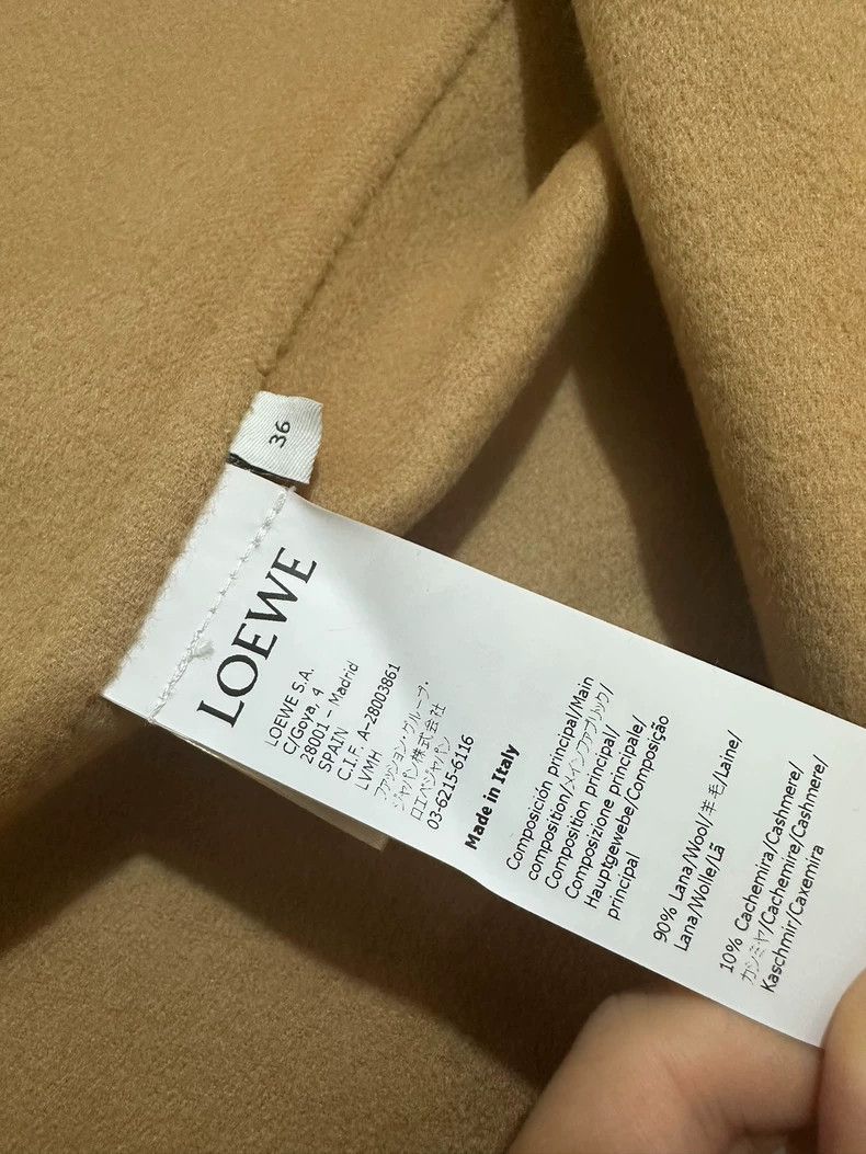 Loewe LOEWE Leather logo wool coat Size M / US 6-8 / IT 42-44 - 2 Thumbnail