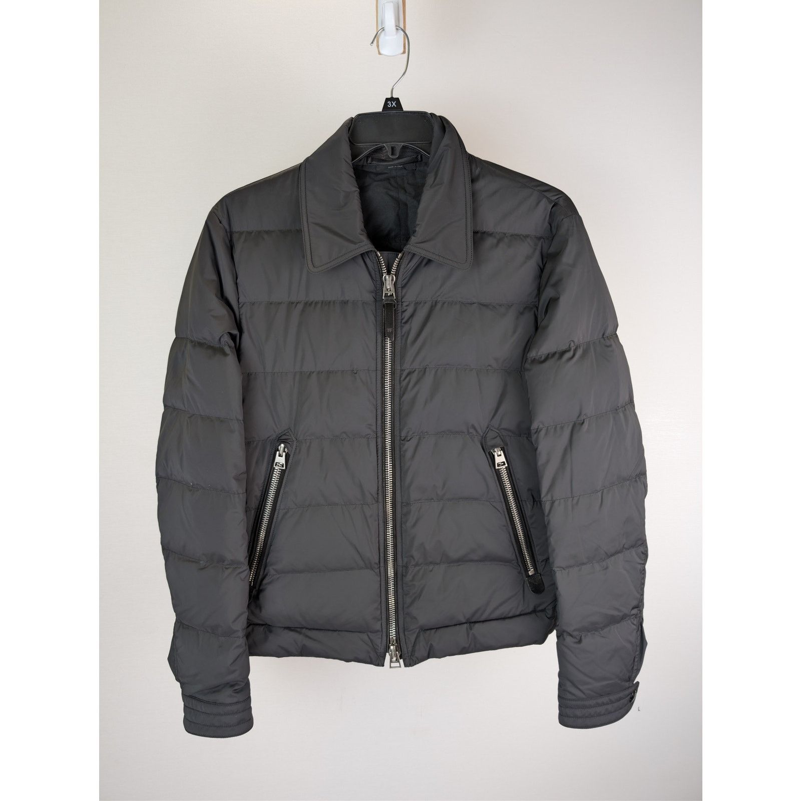 Tom Ford o1rshd1 CC20 Fit Leather-Trimmed Quilted Shell Down Jacket Size US M / EU 48-50 / 2 - 1 Thumbnail